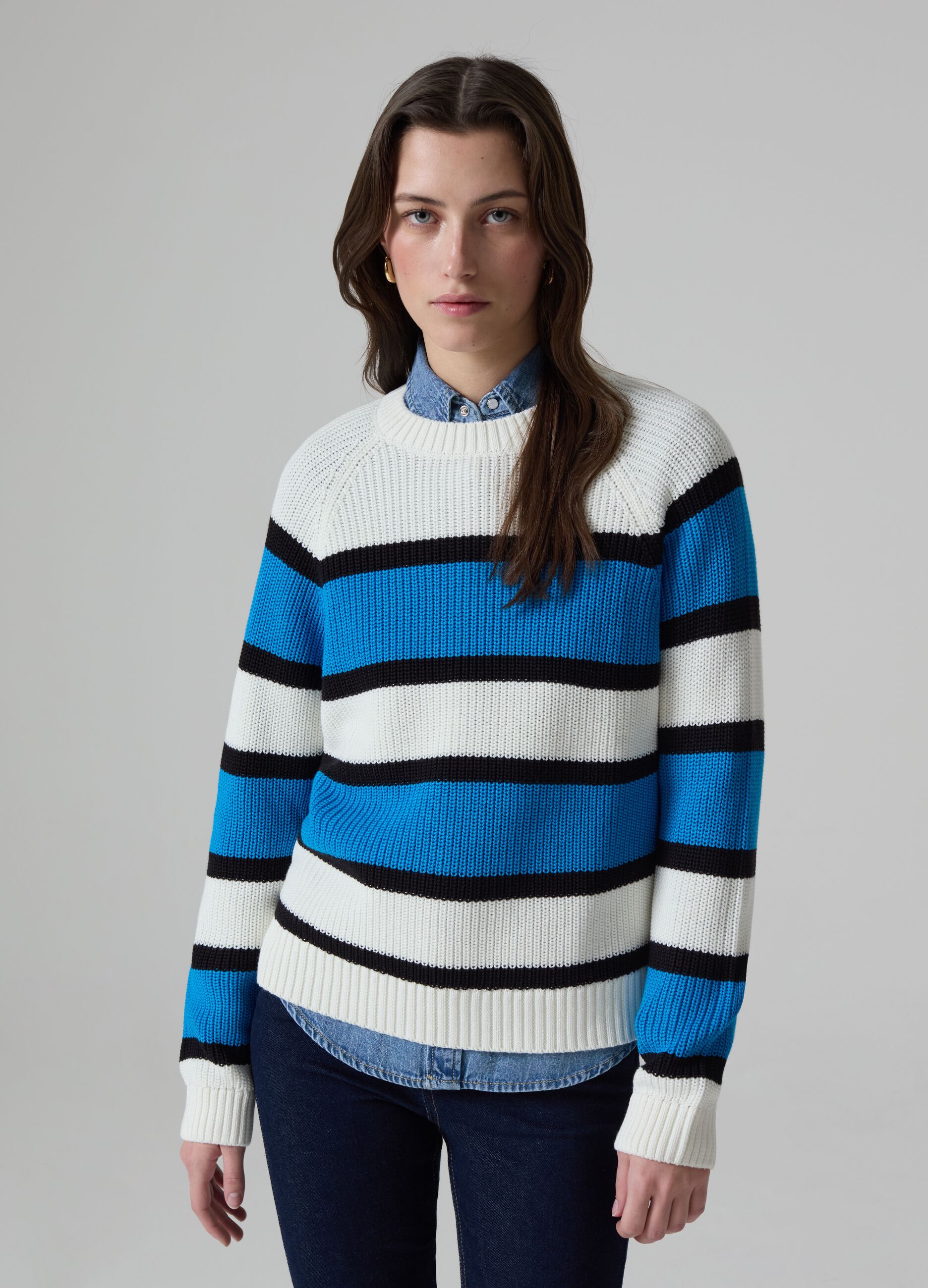 Ovs Pullover a righe con maniche raglan