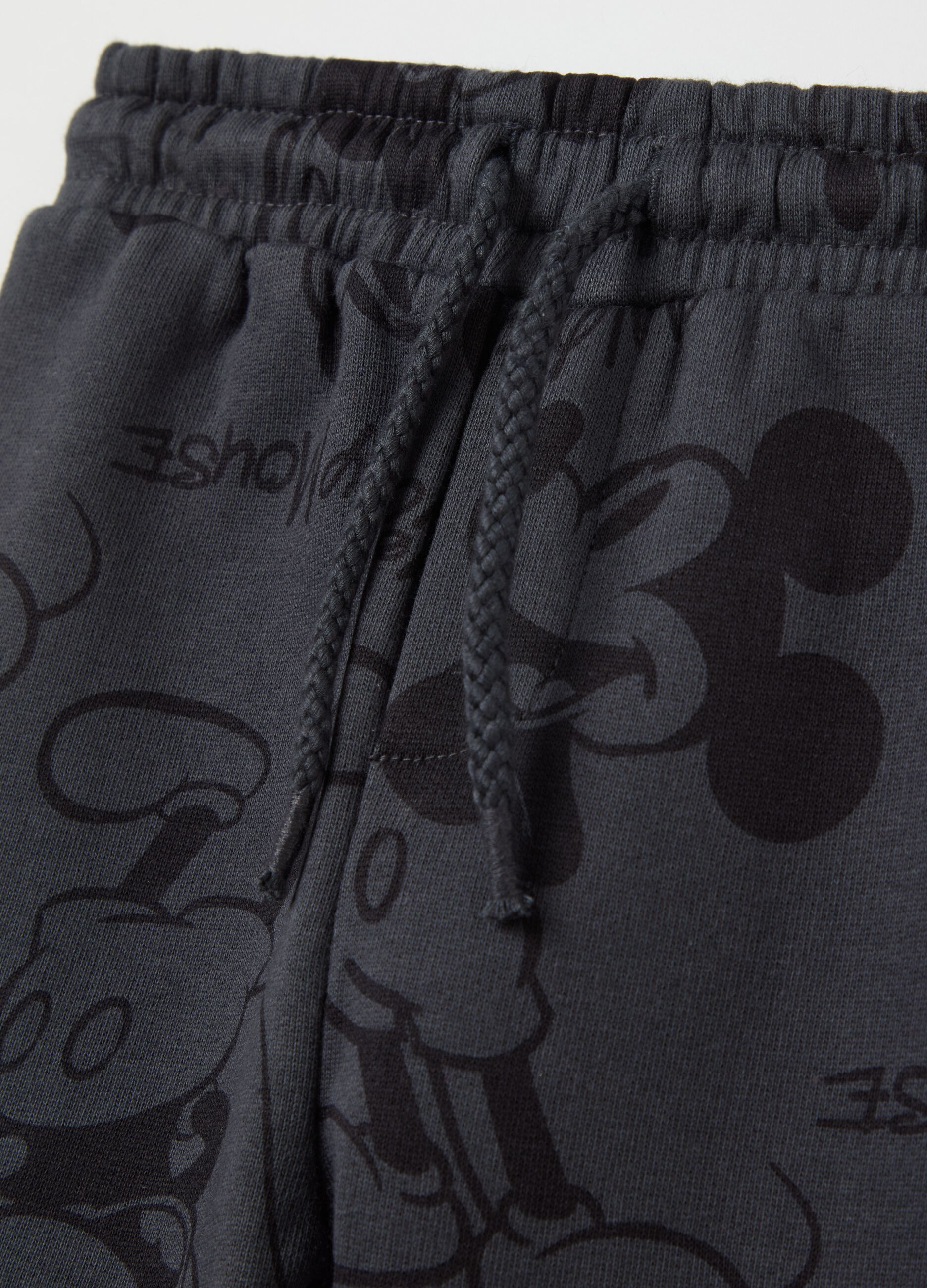 Joggers with drawstring and Mickey Mouse print