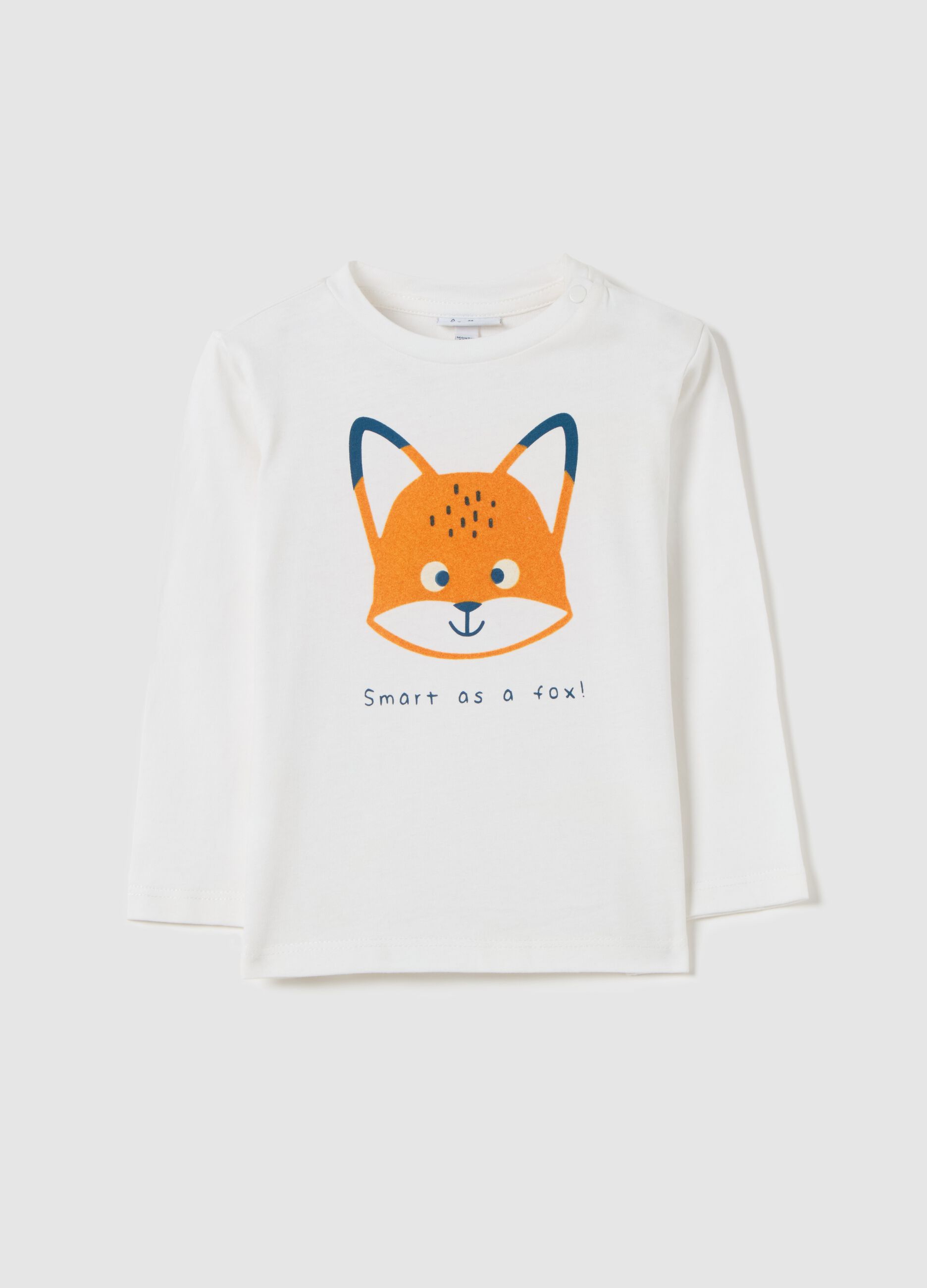 T-shirt in cotone bio "Smart as a fox!"