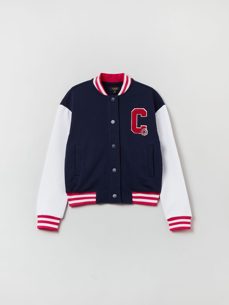 Bomber varsity con patch lettering_0