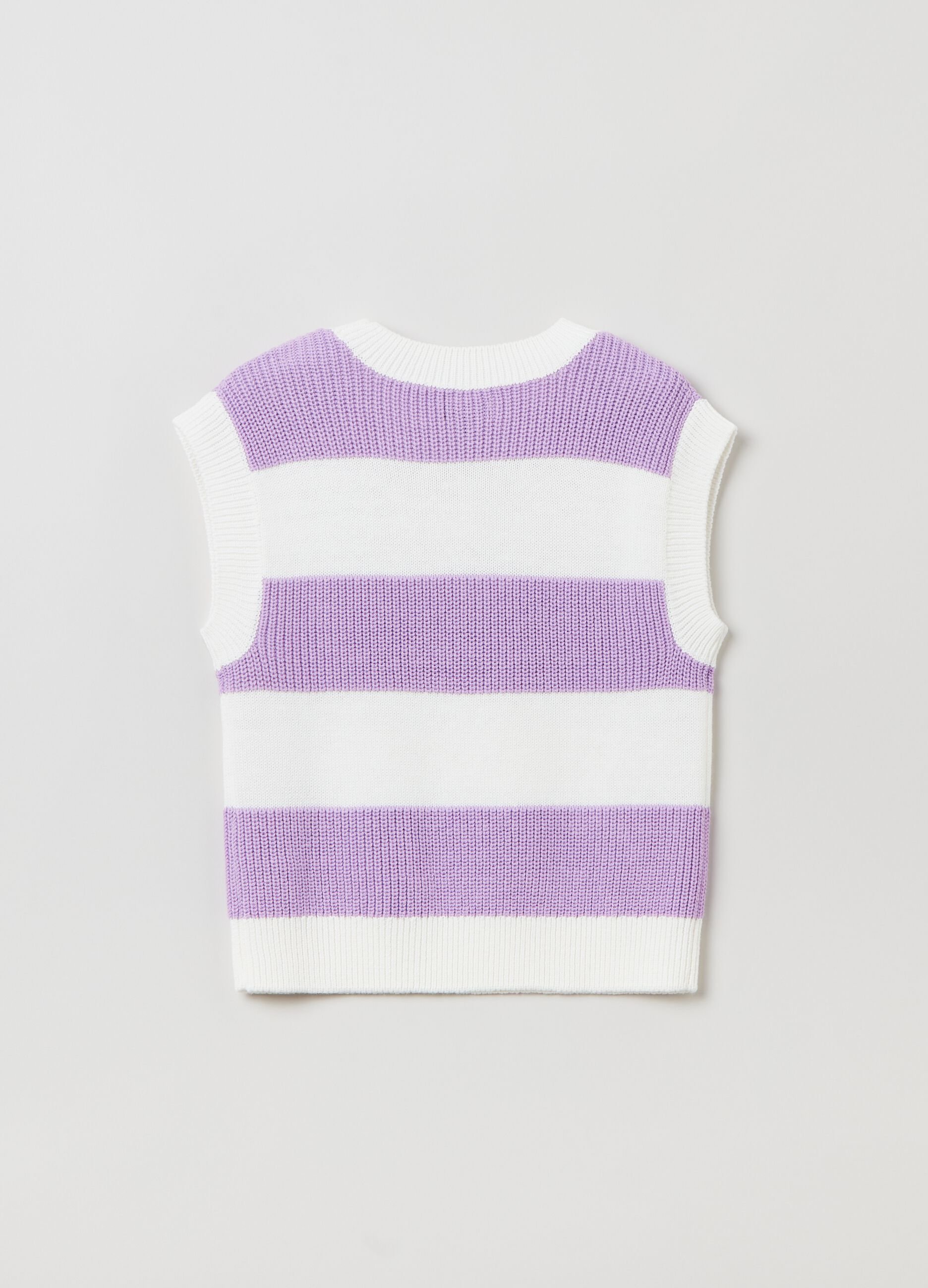 Striped knitted tank top