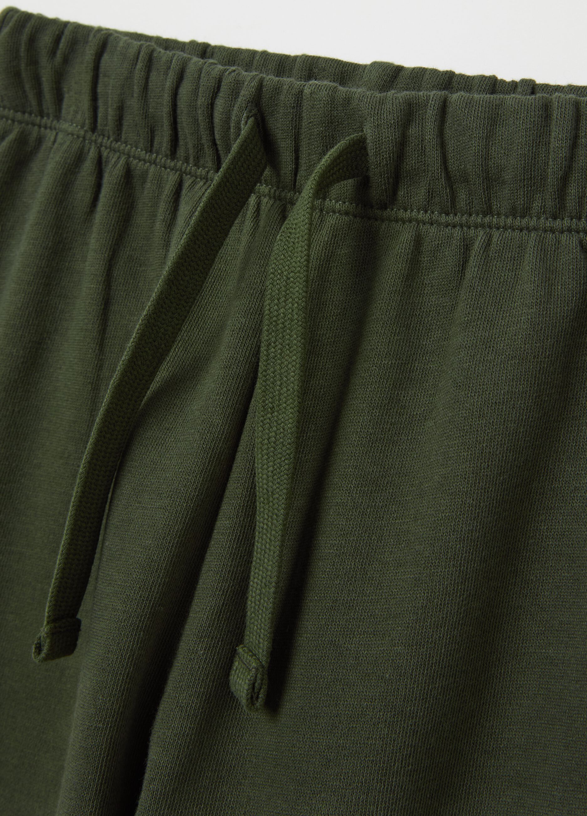 Fleece joggers with drawstring