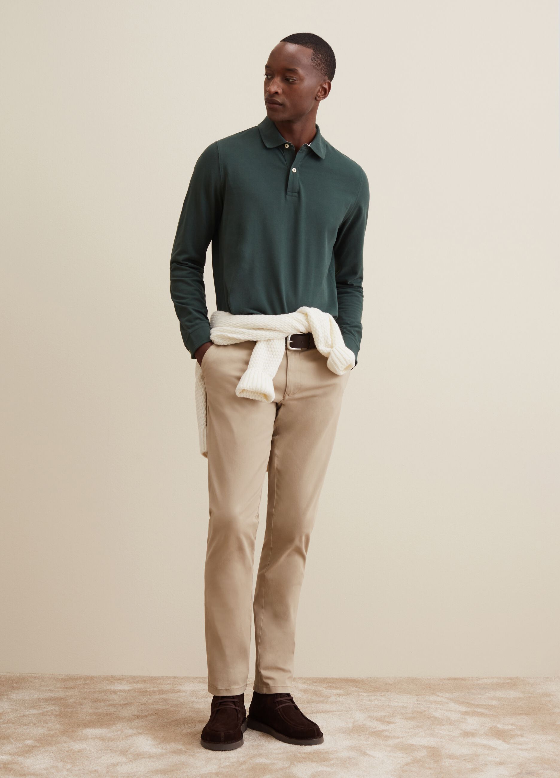 Pantaloni chino in cotone stretch