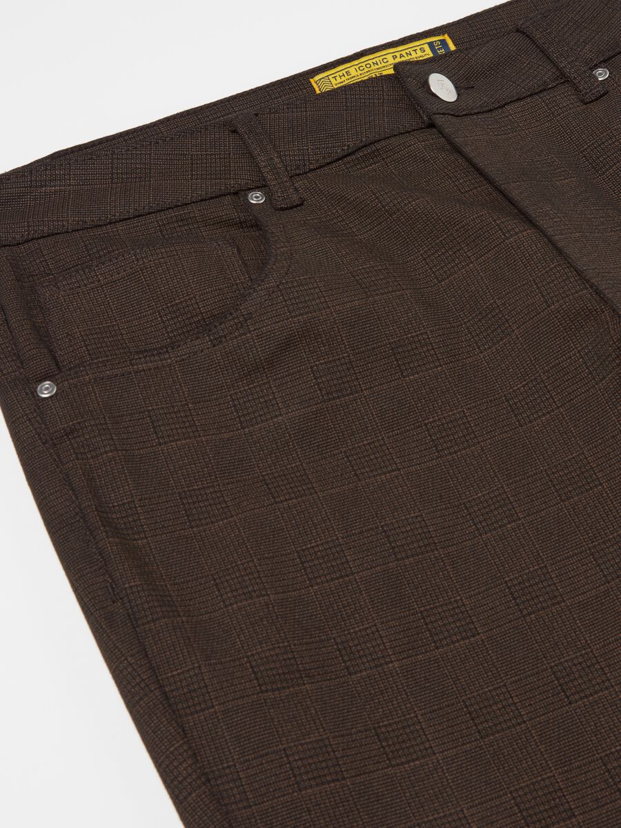 Five-pocket trousers in Prince of Wales fabric_5