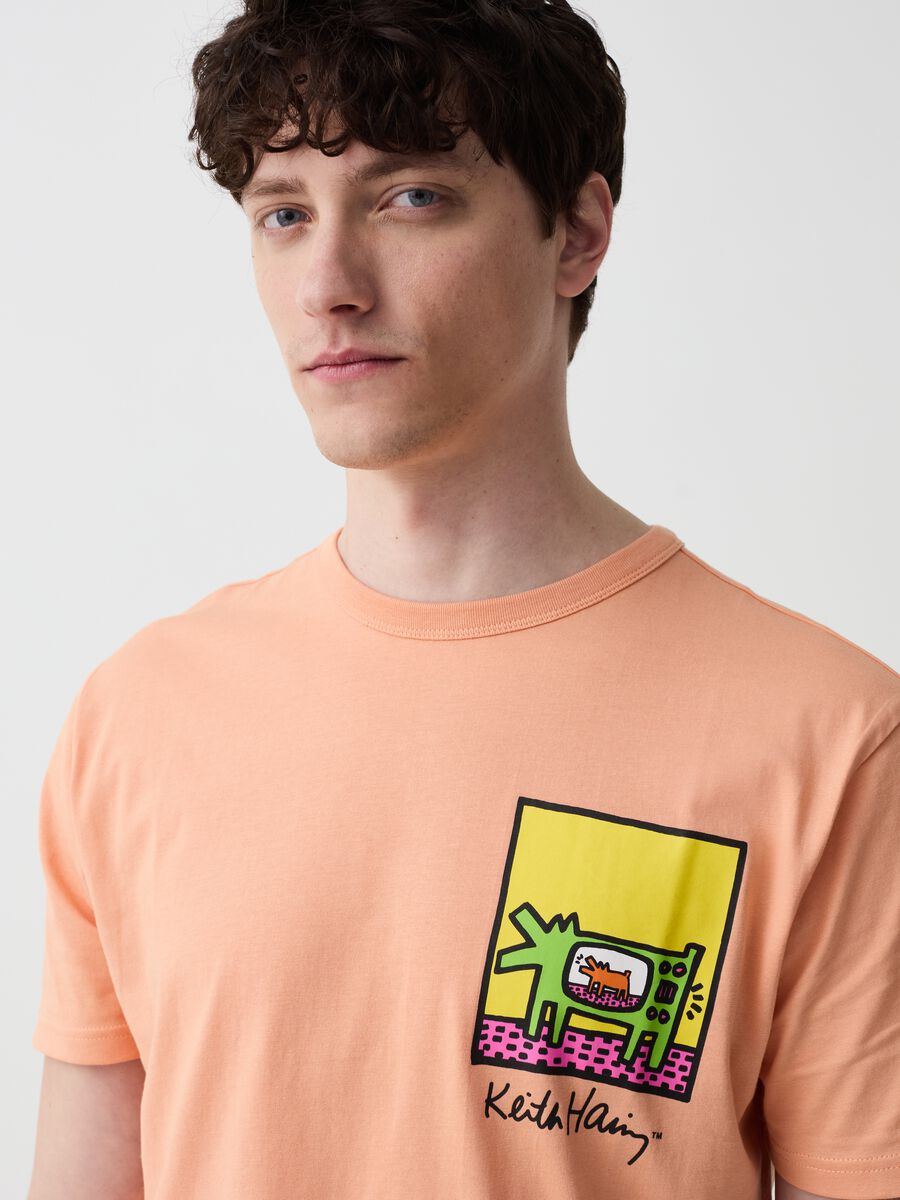 T-shirt con stampa The Icons Keith Haring_1