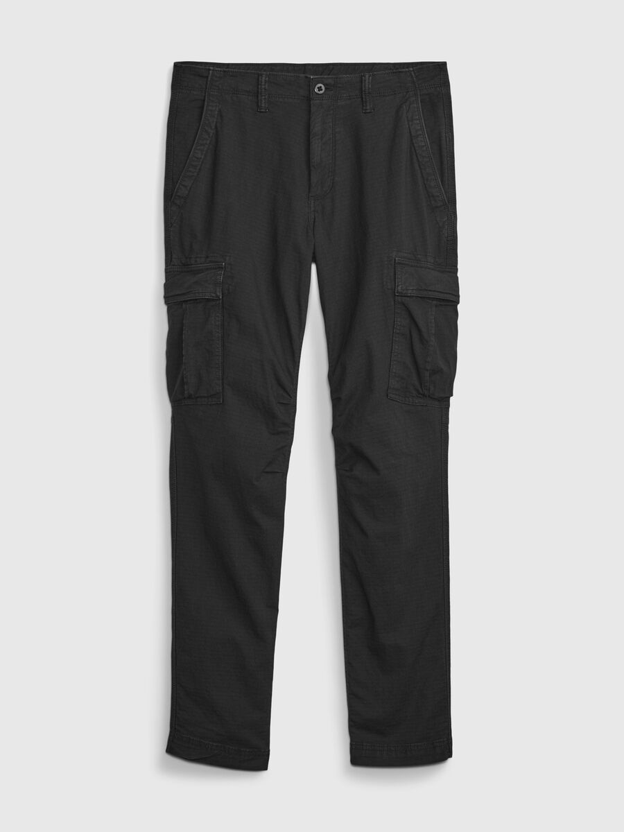 Cargo trousers with ripstop weave_3