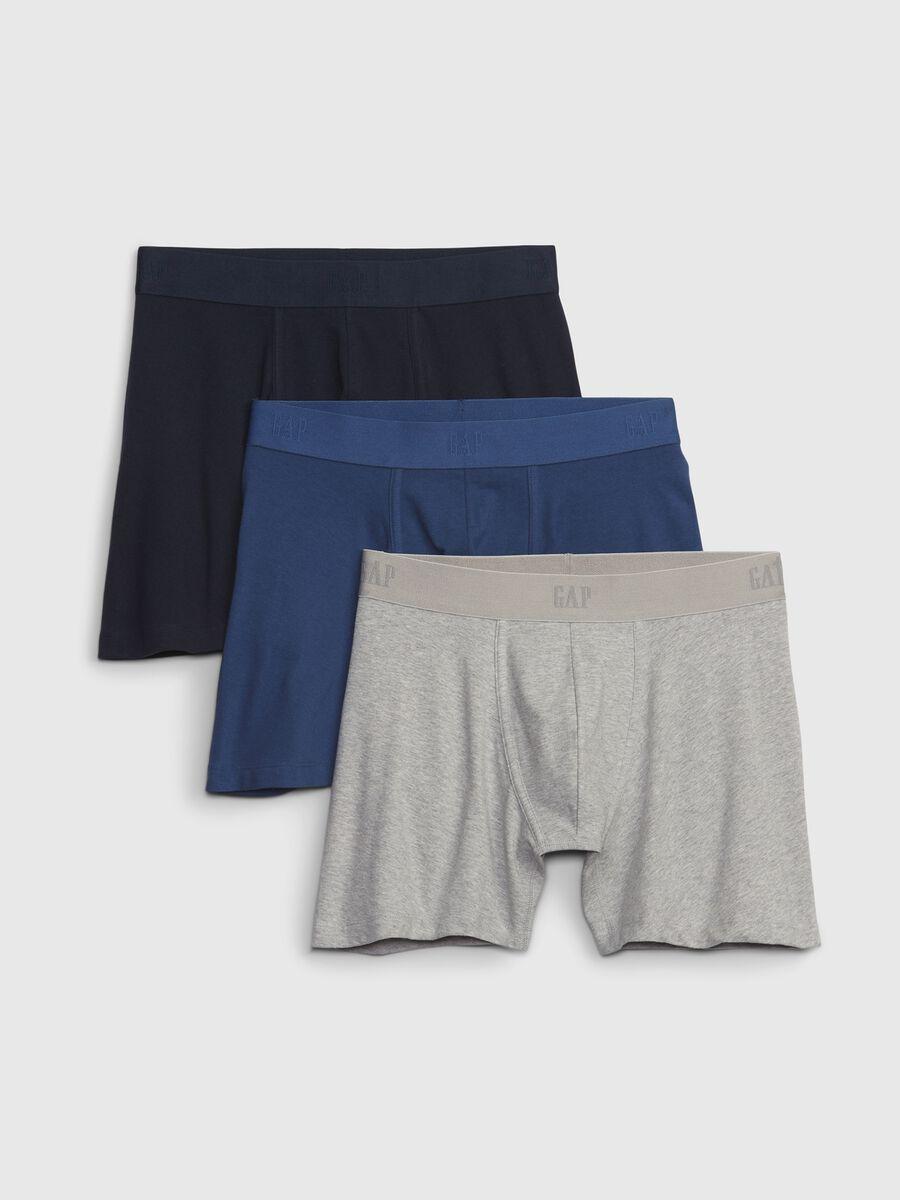 Three-pack boxer shorts with logo in stretch cotton_0