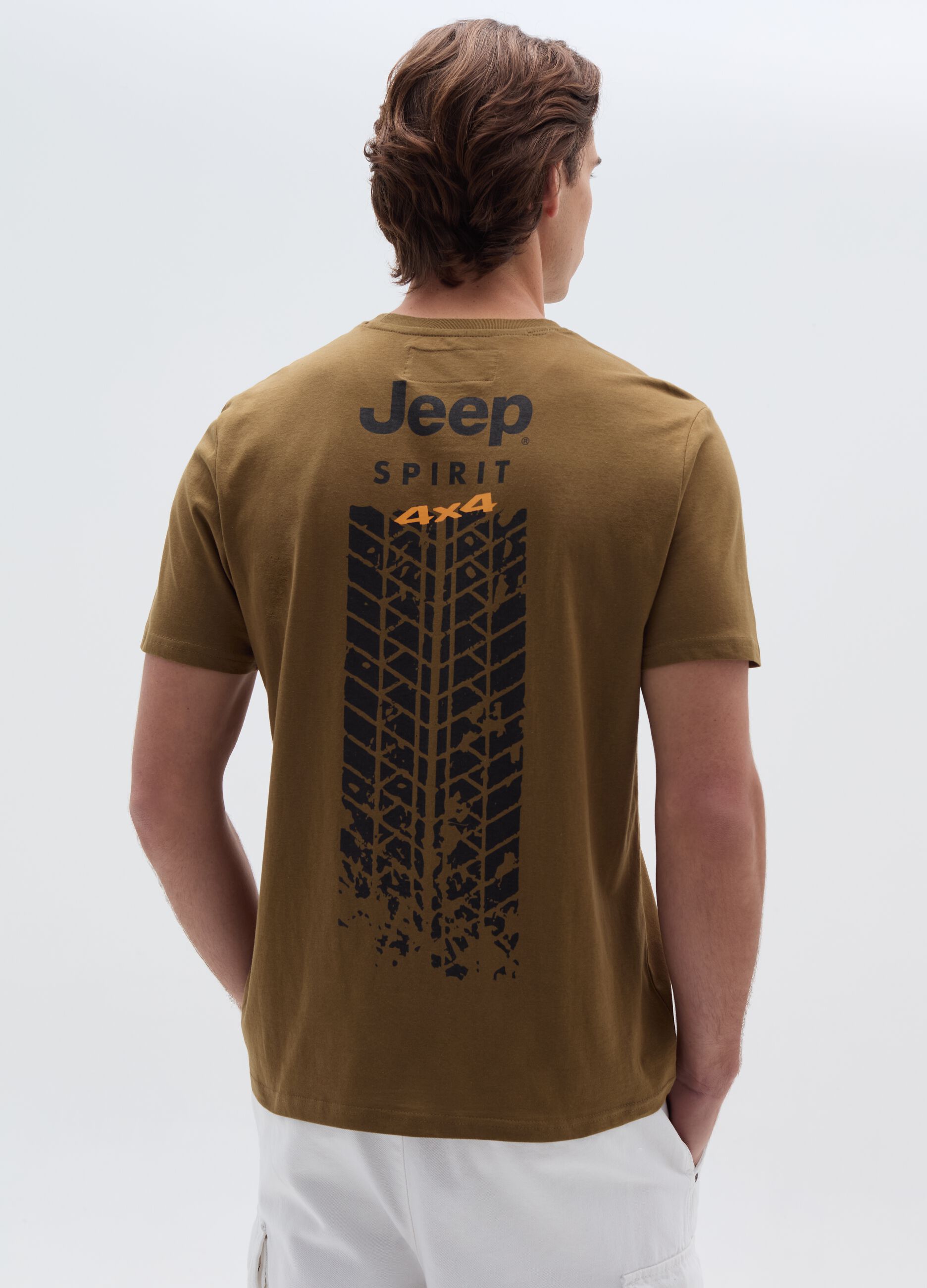Cotton T-shirt with Jeep Spirit print