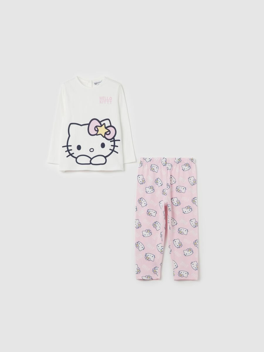 Pigiama in cotone bio con stampa Hello Kitty_0