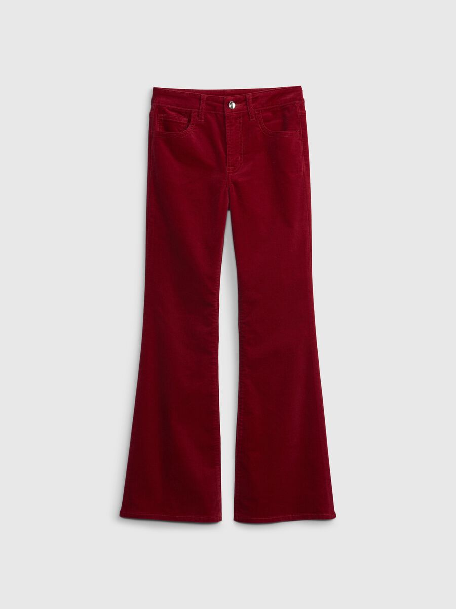 Flare-fit velvet trousers_2