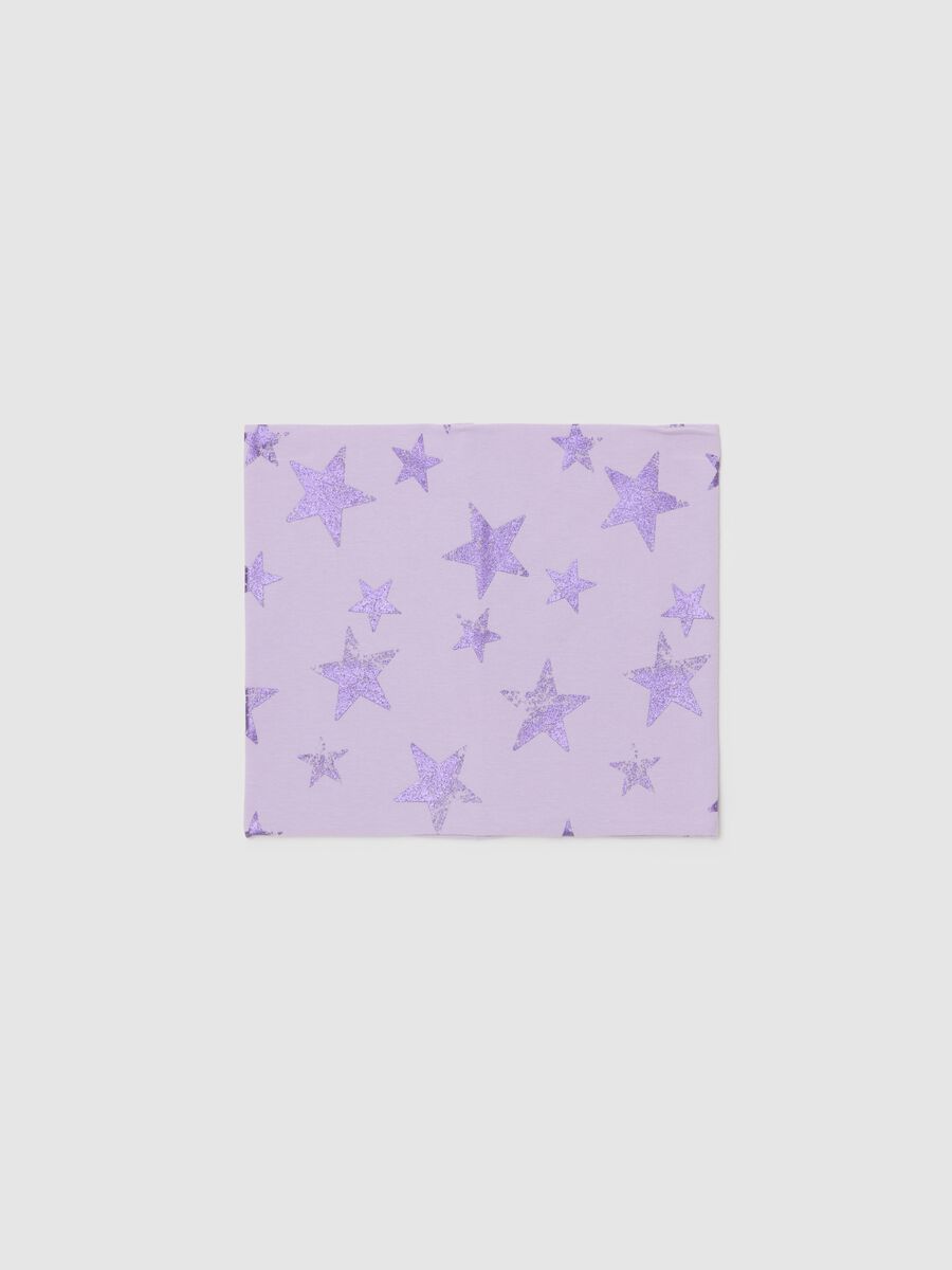 Jersey neck warmer with stars print_0