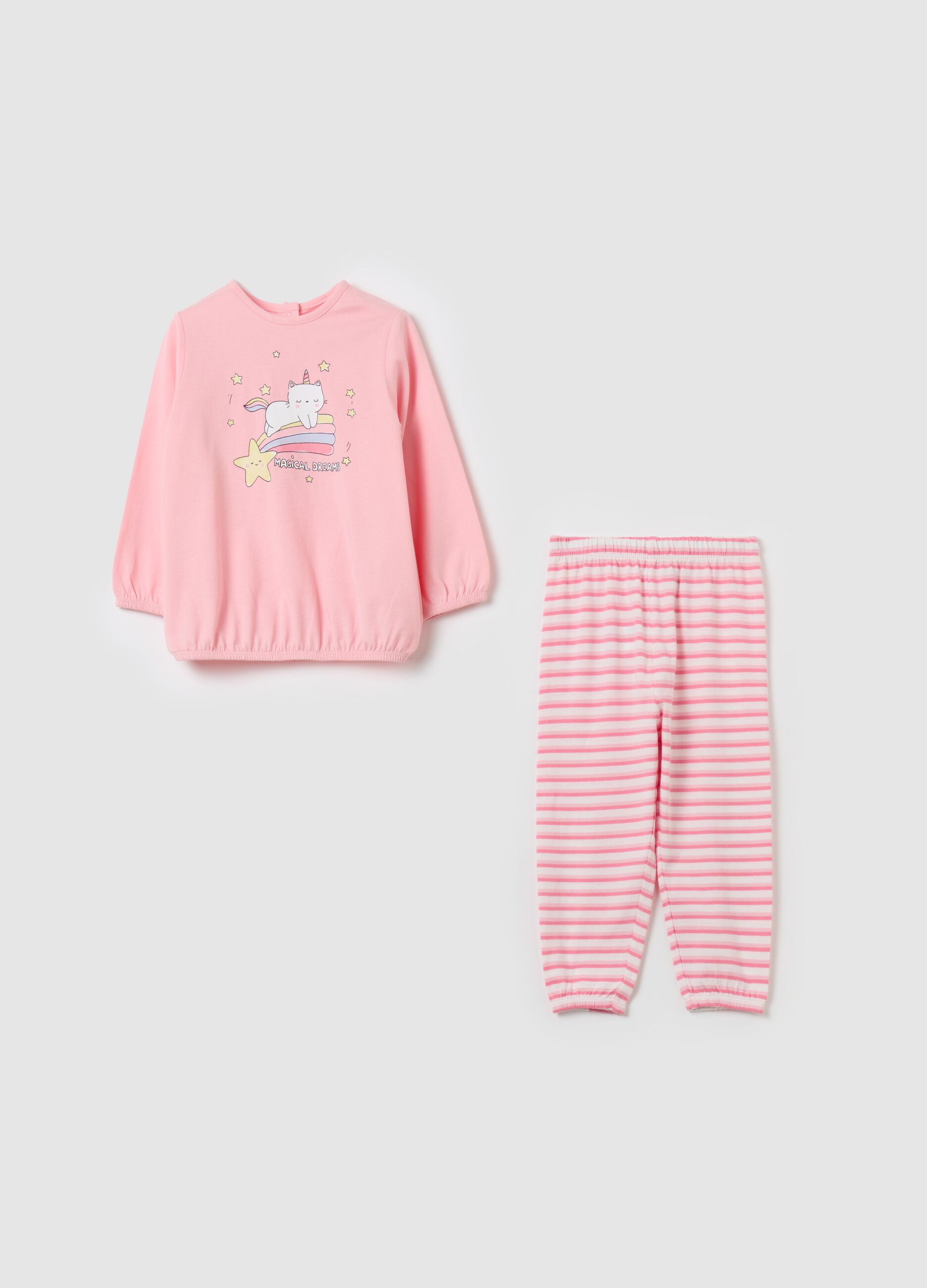 Organic cotton pyjamas with print