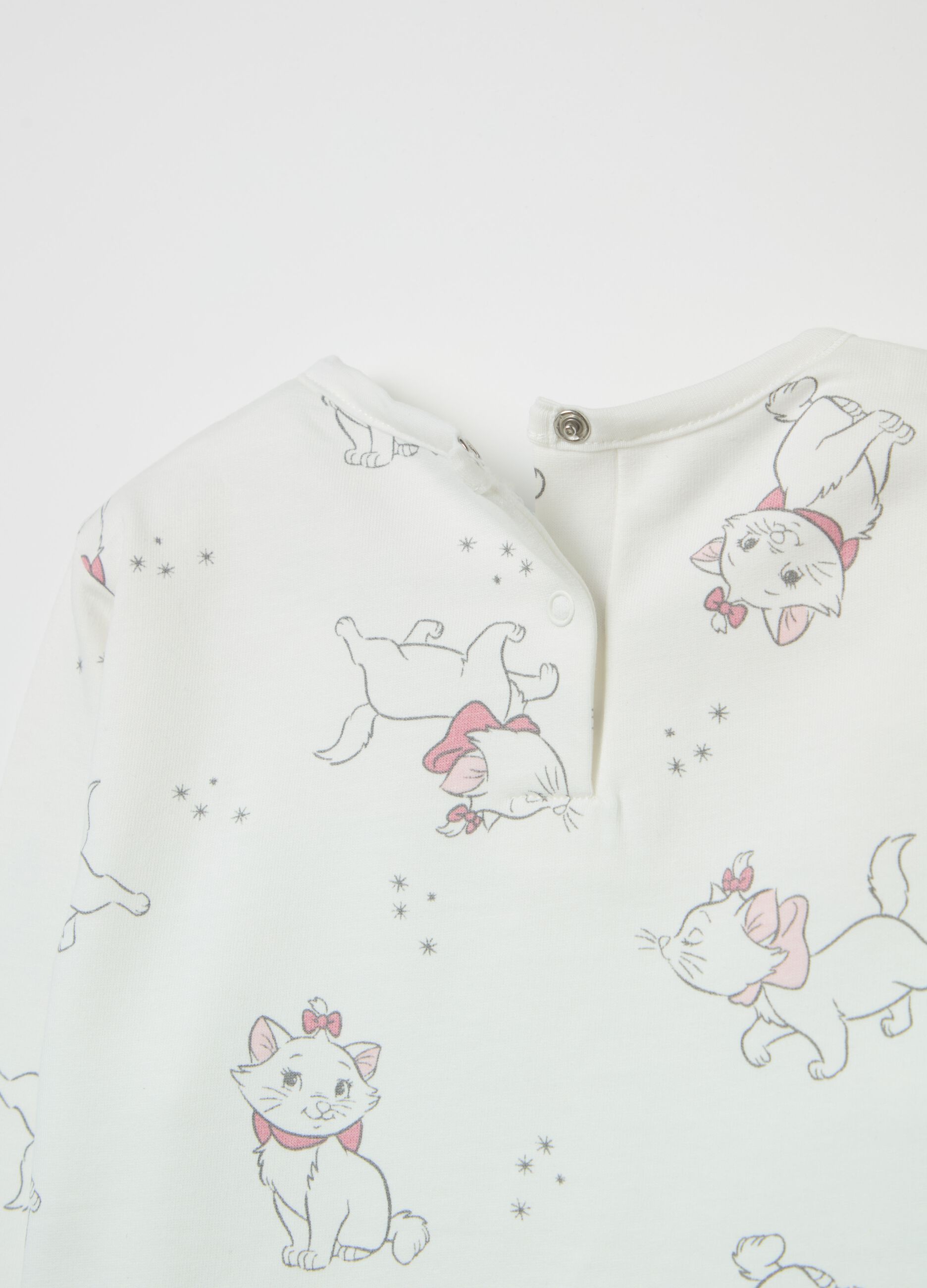 Organic cotton fleece pyjamas with Marie print