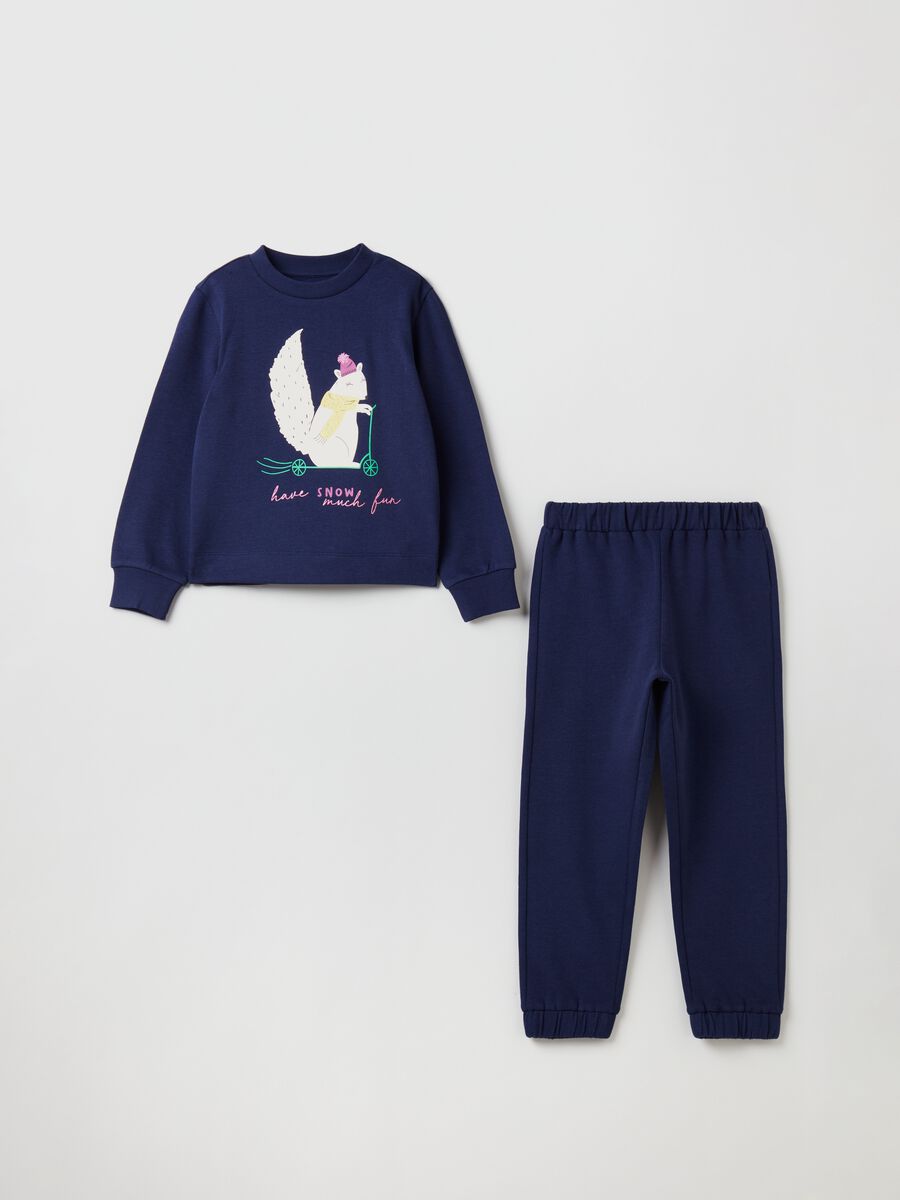 Fleece jogging set with print_0