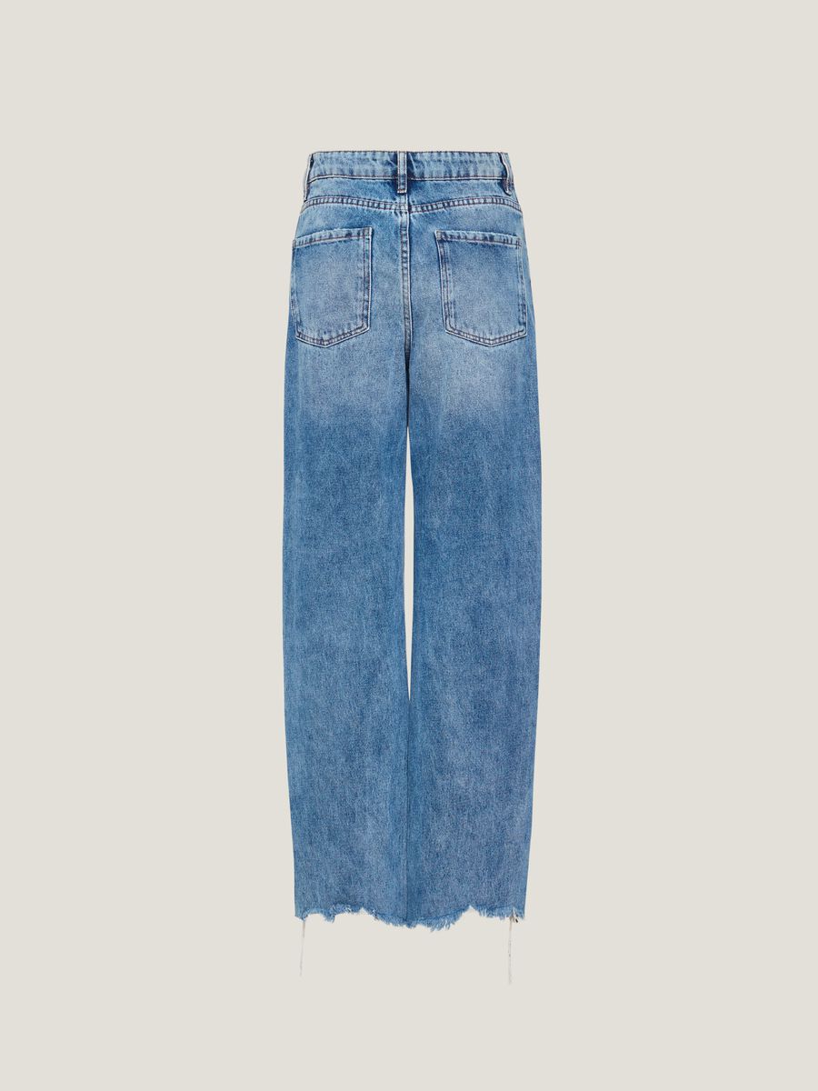 Straight-fit jeans with ripped hems_5