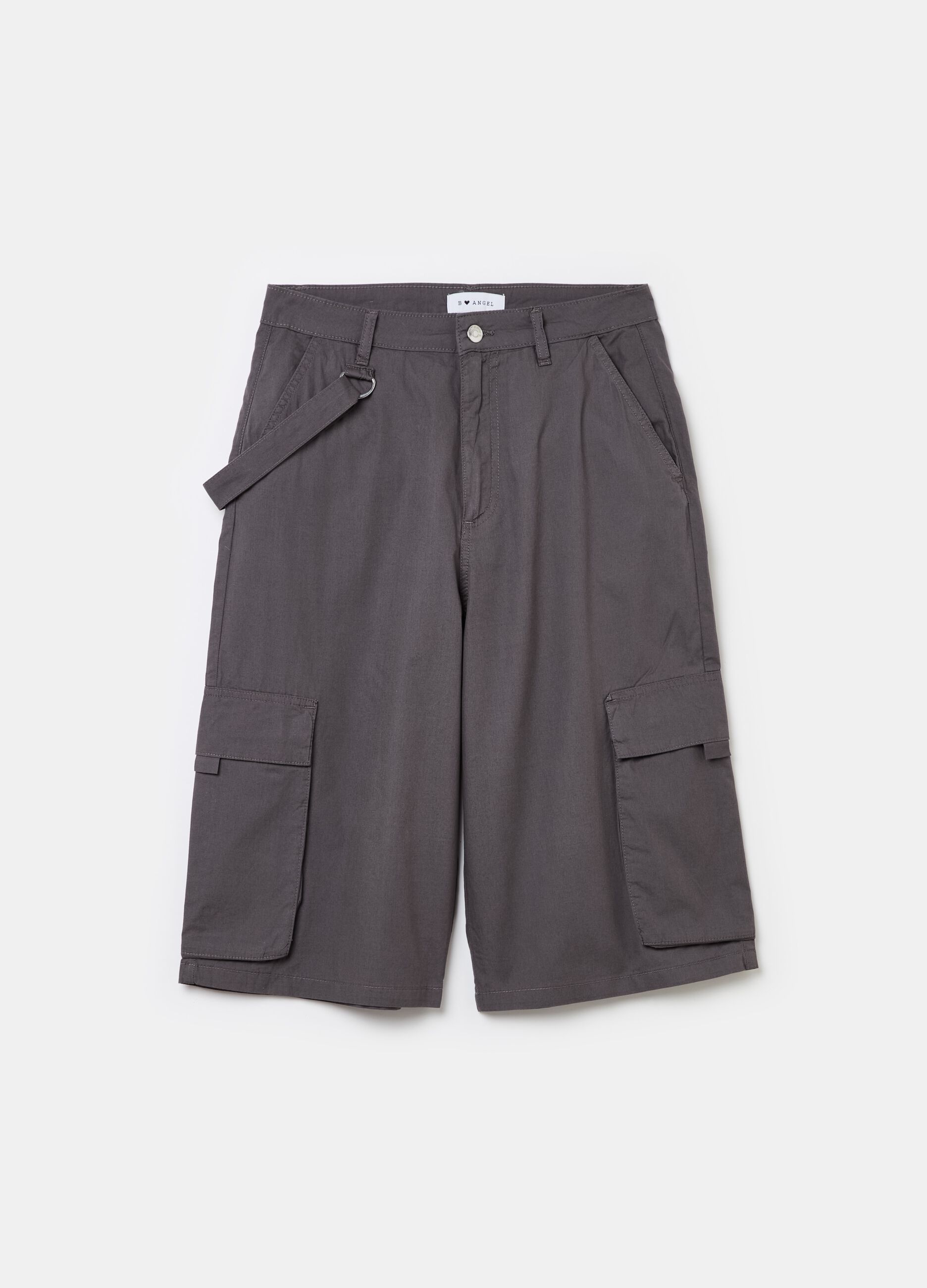 Cotton cargo Bermuda shorts