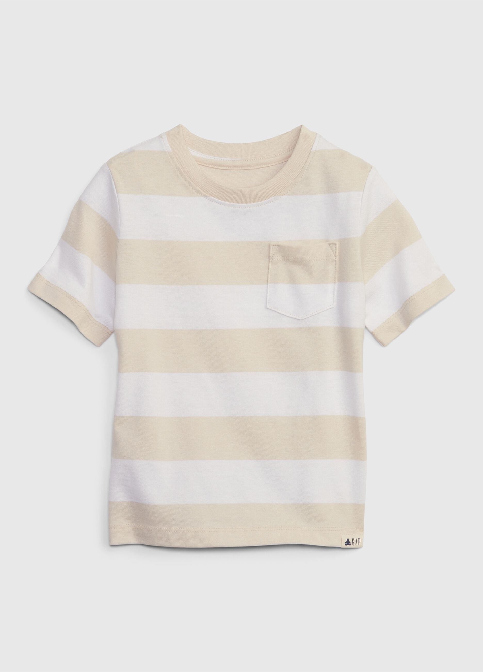Striped cotton T-shirt with pocket