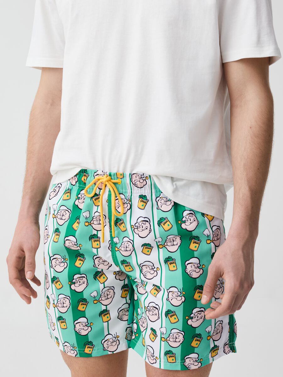 Swimming trunks with Popeye print_2