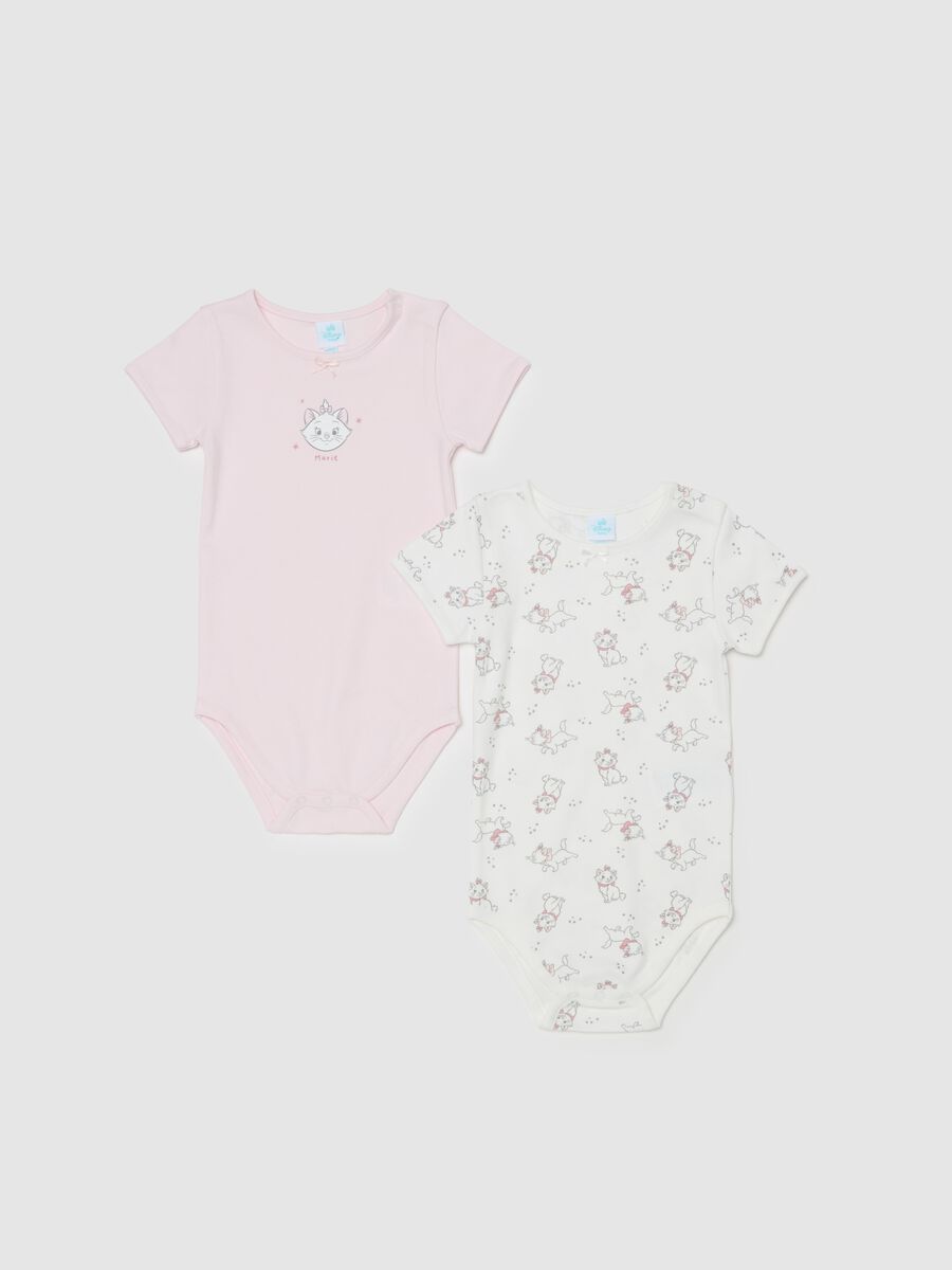 Two-pack bodysuits in organic cotton with Marie print_0