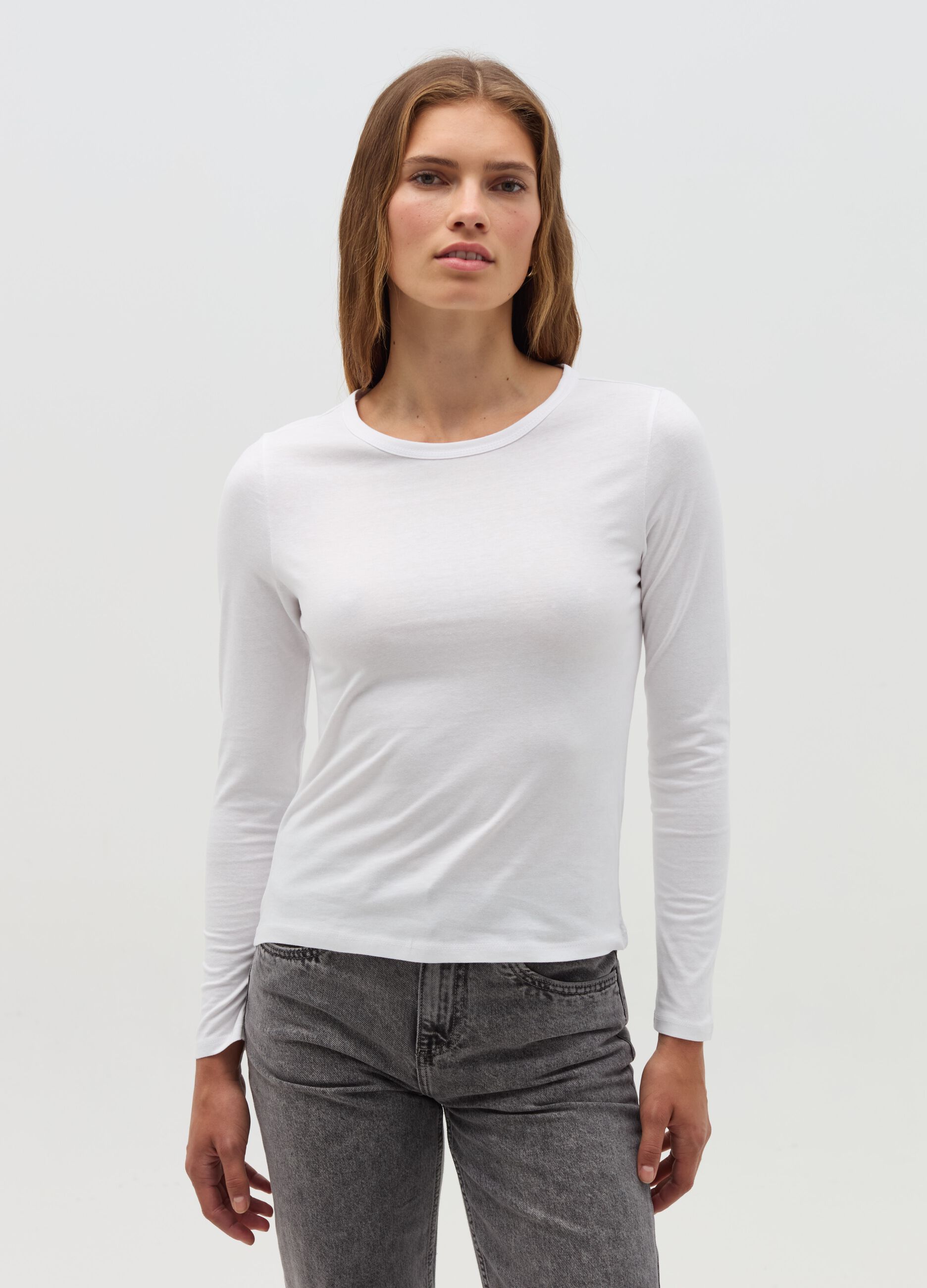 Long-sleeved T-shirt in cotton