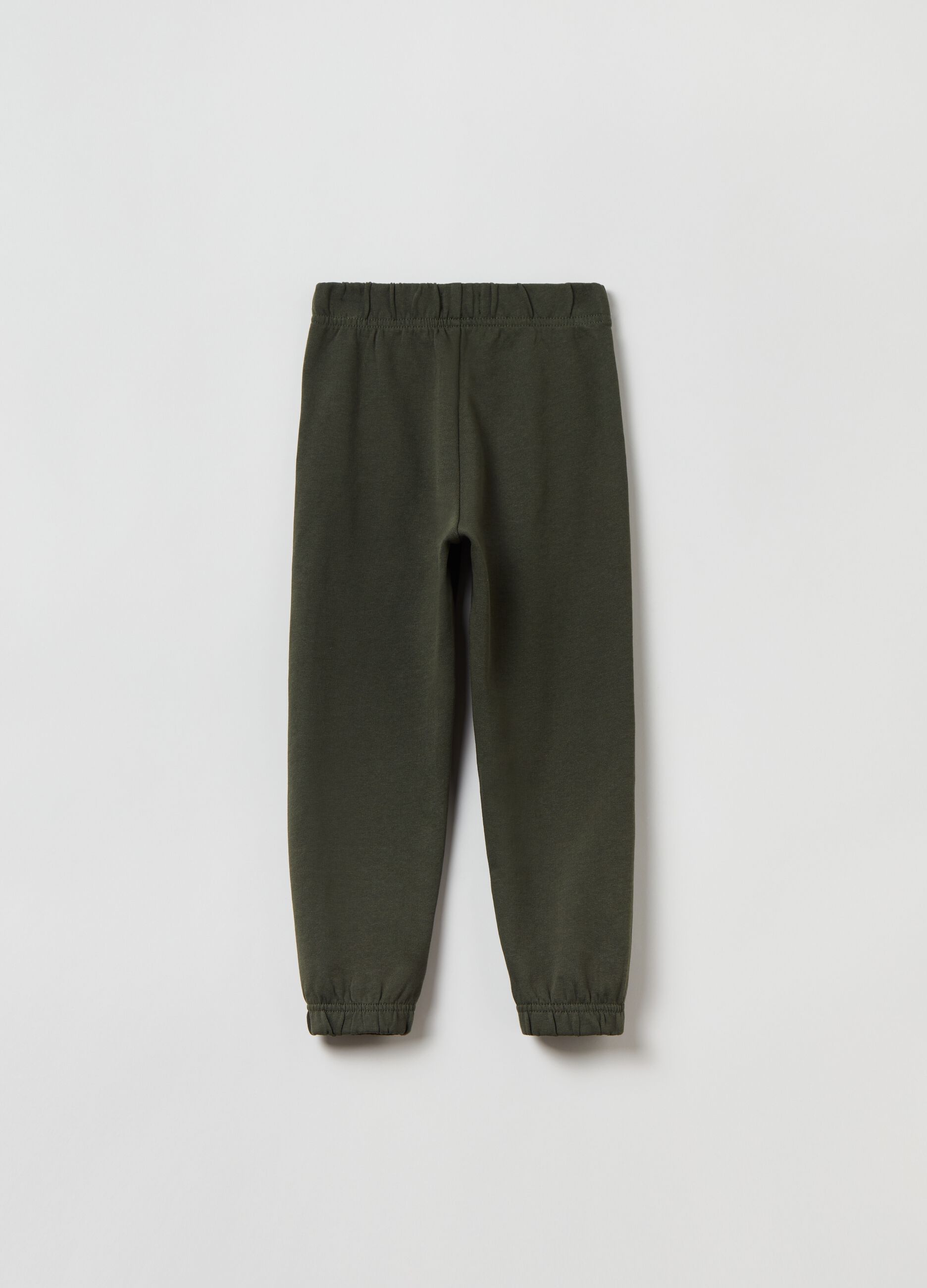 Fleece joggers with elasticated edging