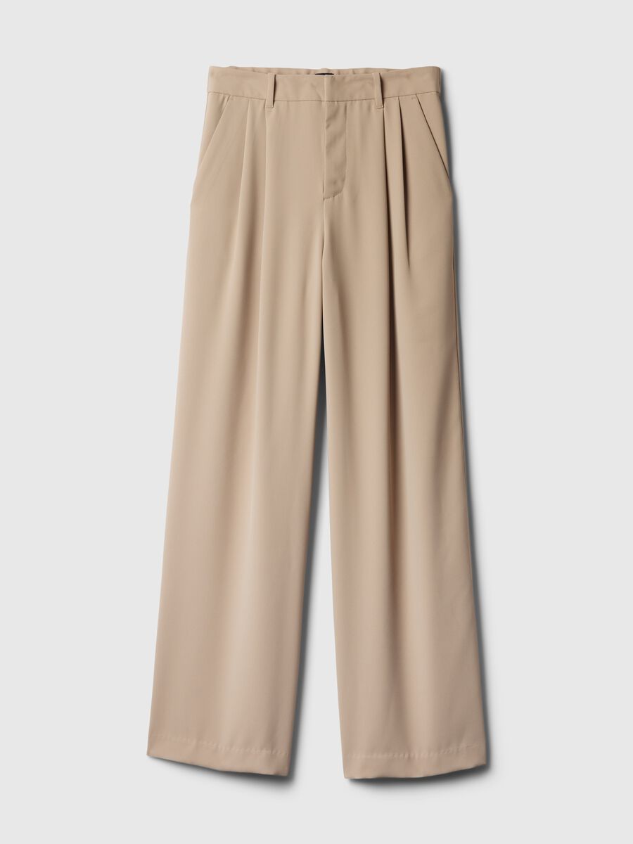 Wide-leg trousers with high waist and darts_5