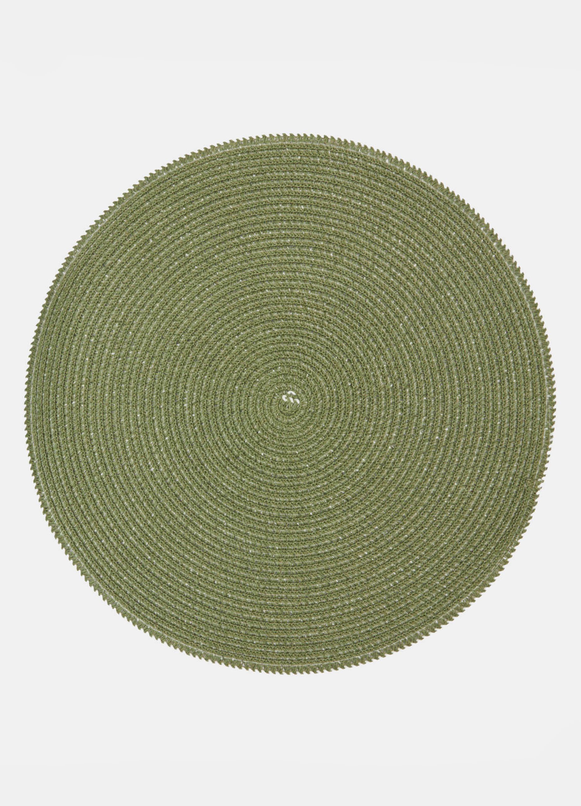 Round breakfast table mat in raffia