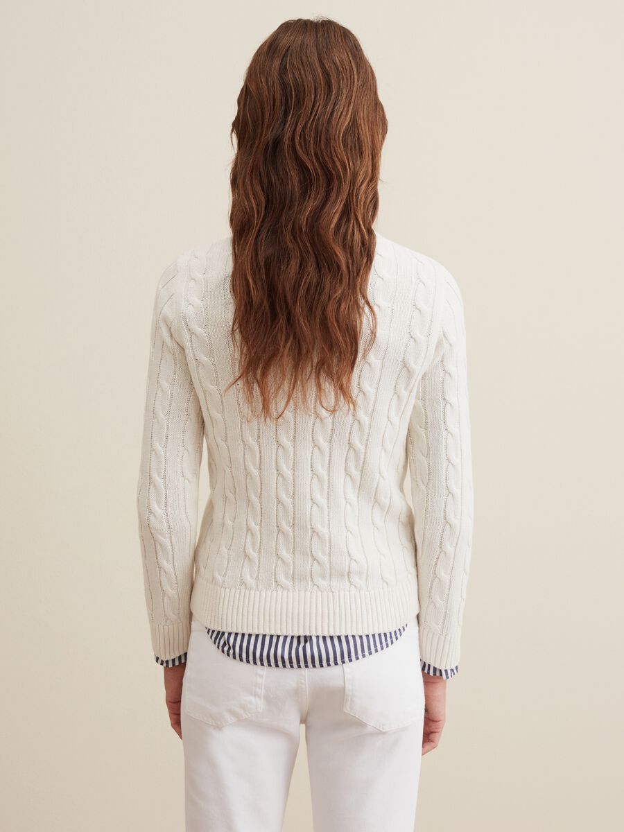 Cable knit crew-neck pullover_2