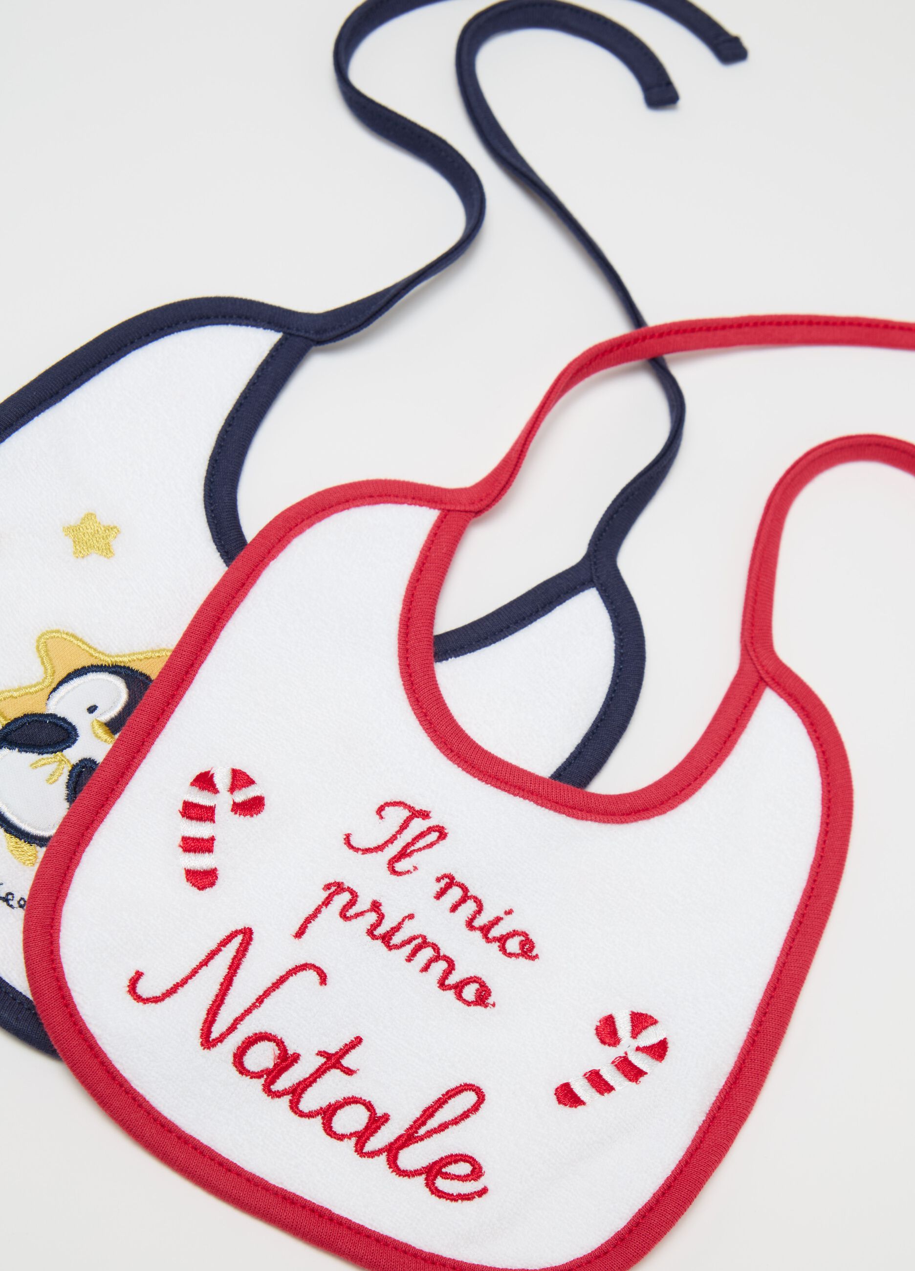 Two-pack "Il mio primo Natale" bibs