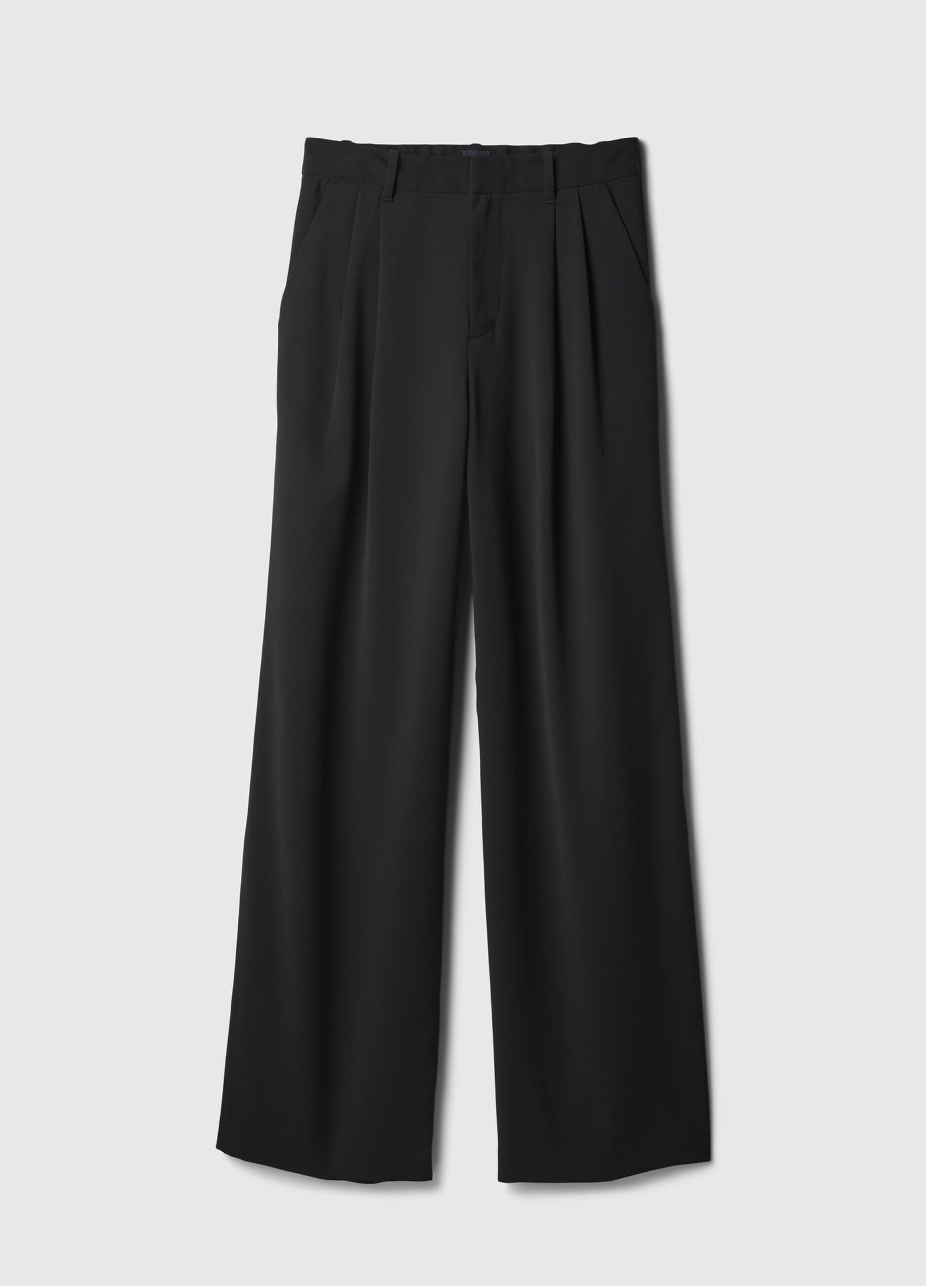 Wide-leg trousers with high waist and darts