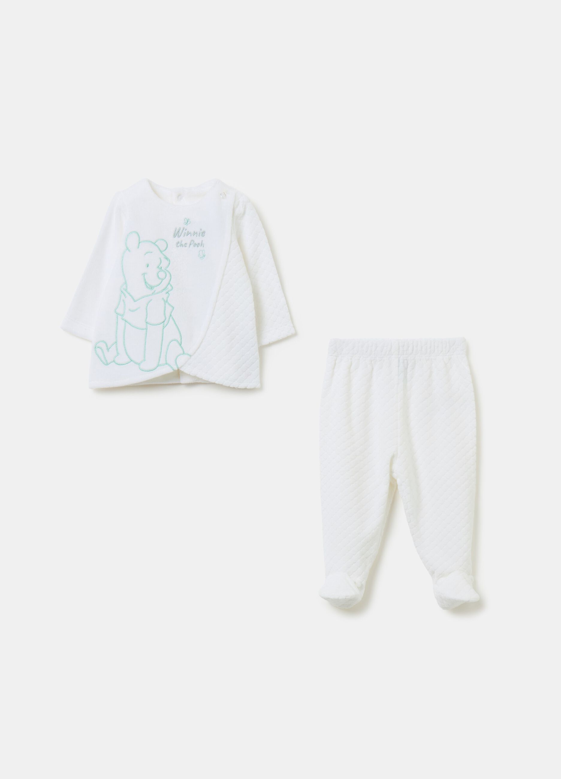 Velour set with Winnie the Pooh embroidery