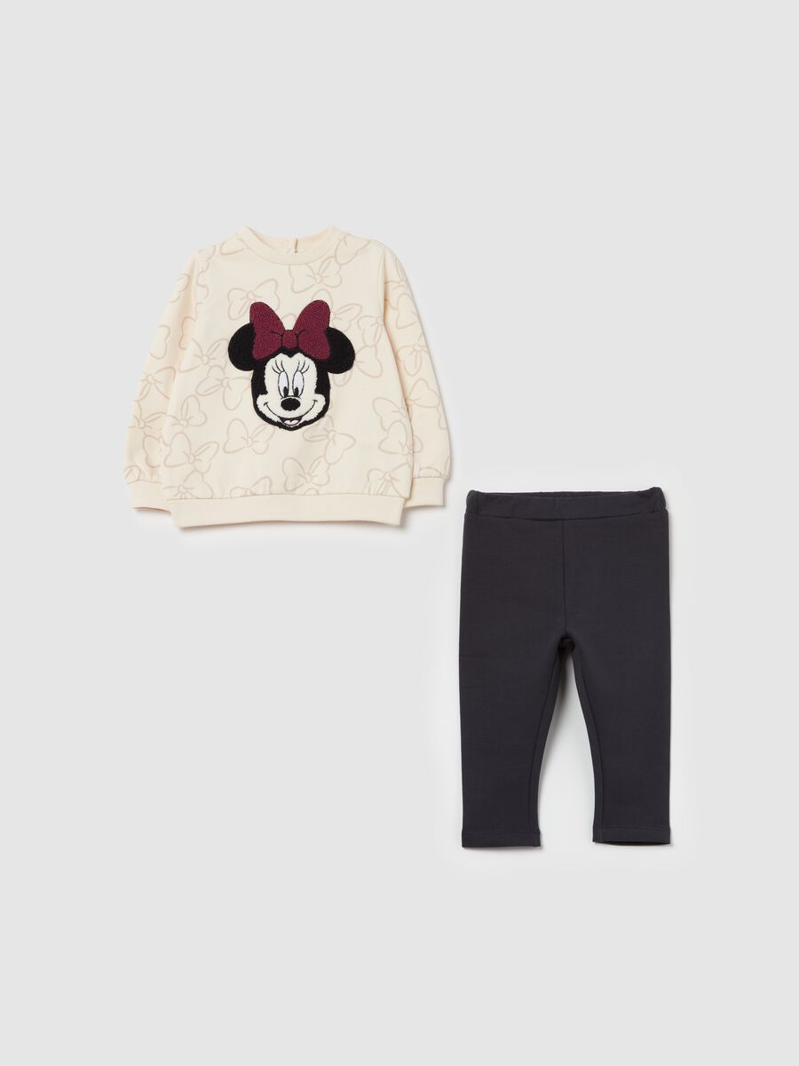 Jogging set in cotone bio con stampa Minnie_0