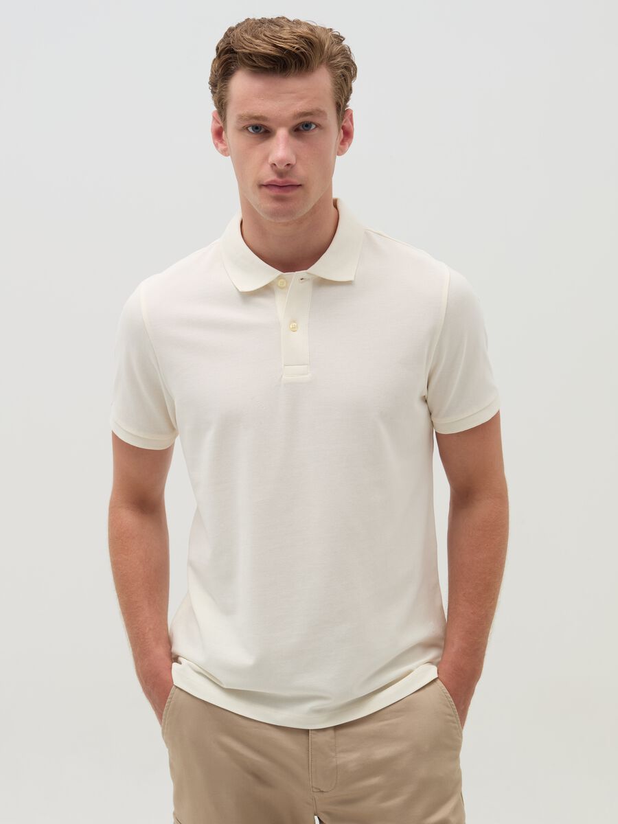 Cotton pique polo shirt_1