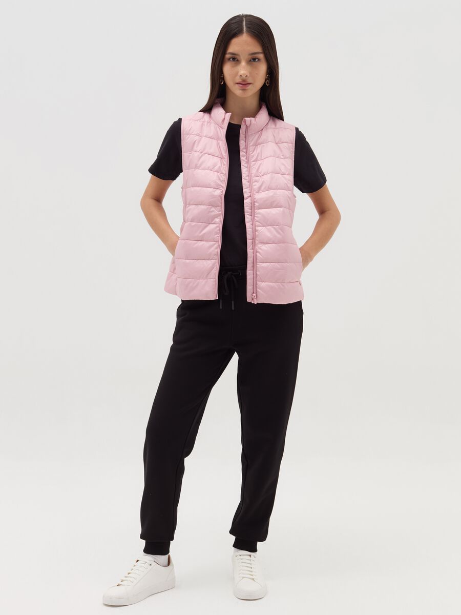 Ultralight gilet with high neck_0