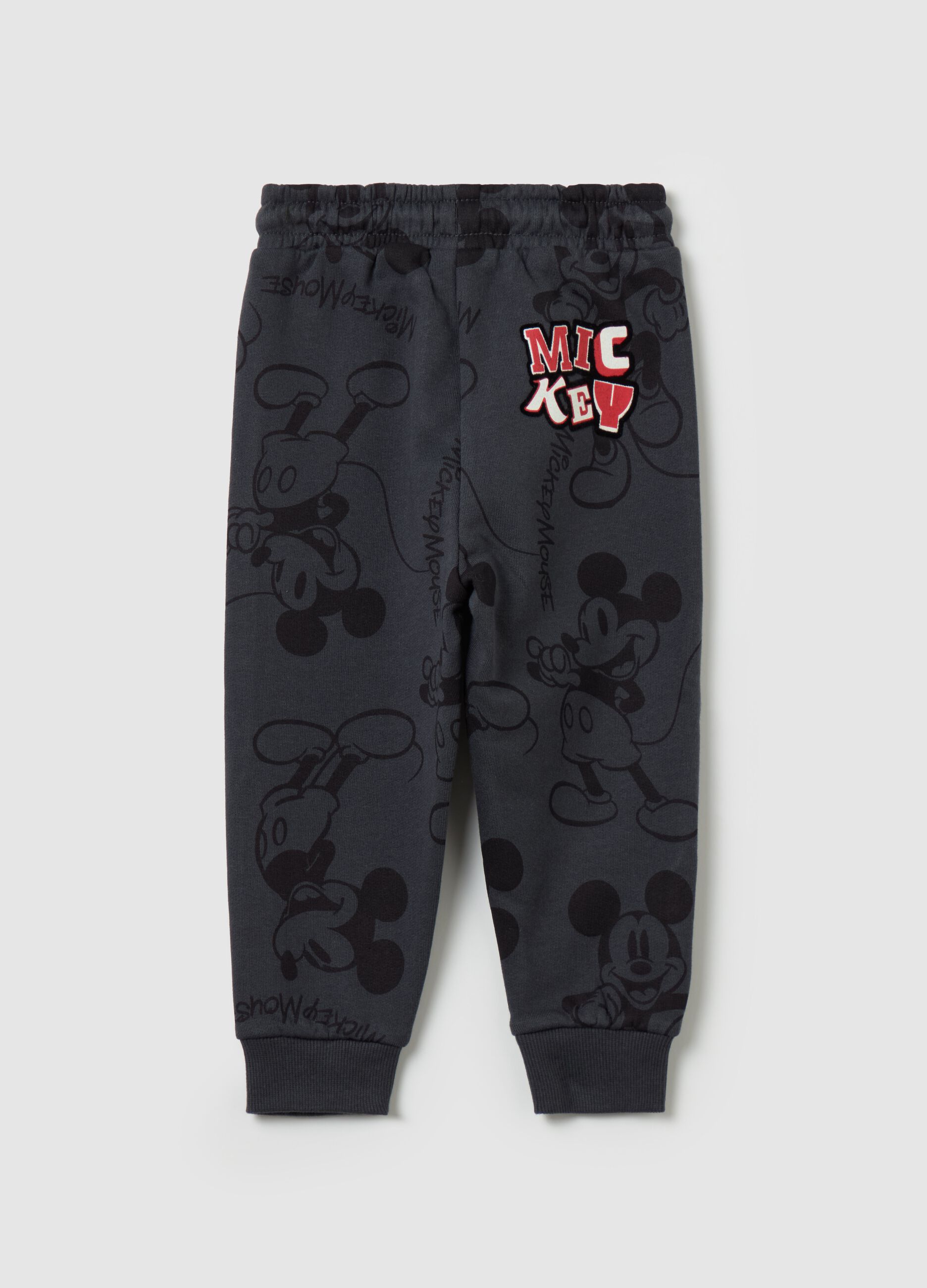 Joggers with drawstring and Mickey Mouse print