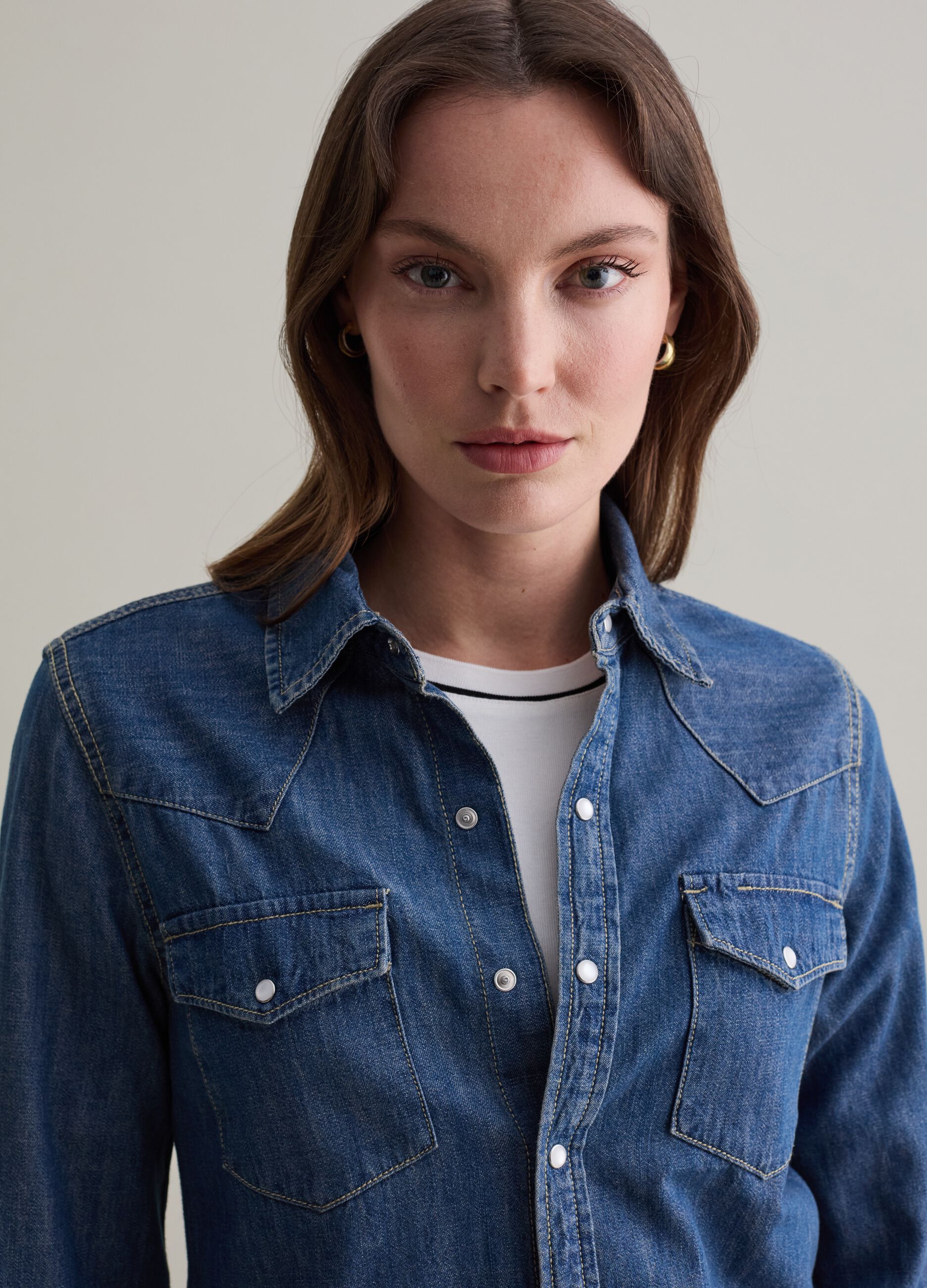 Western shirt in denim