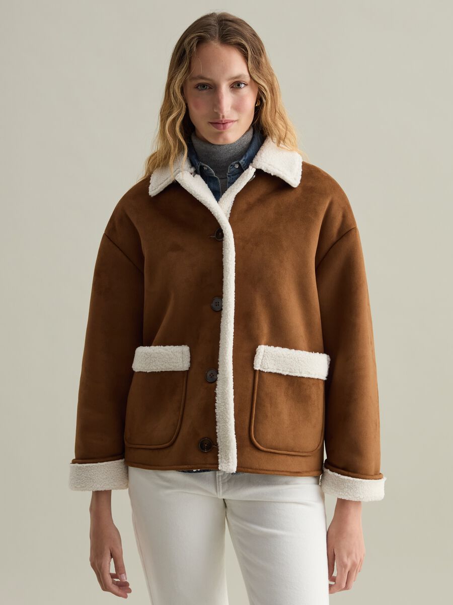 Suede sheepskin with sherpa lining_1