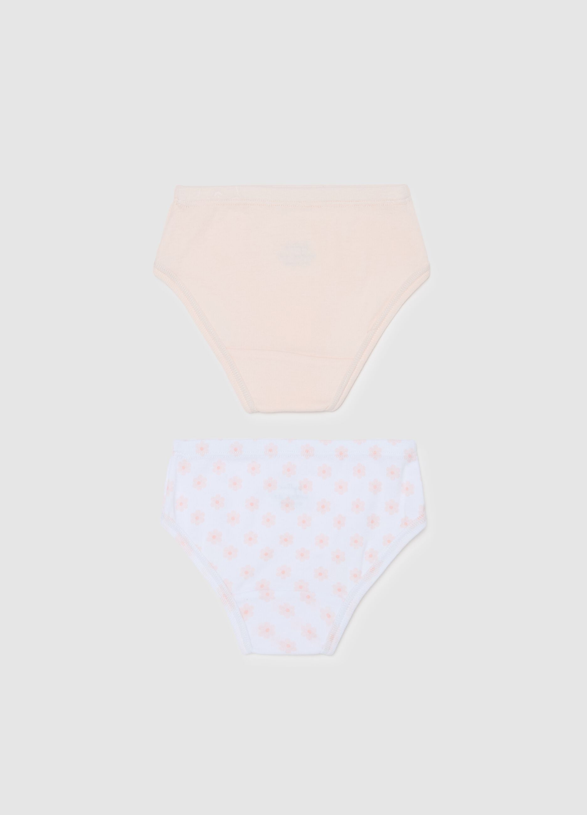 Two-pack briefs in organic cotton with bow