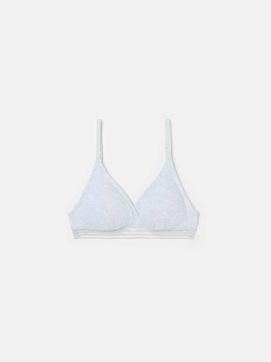The Triangle soft bra with striped base_0