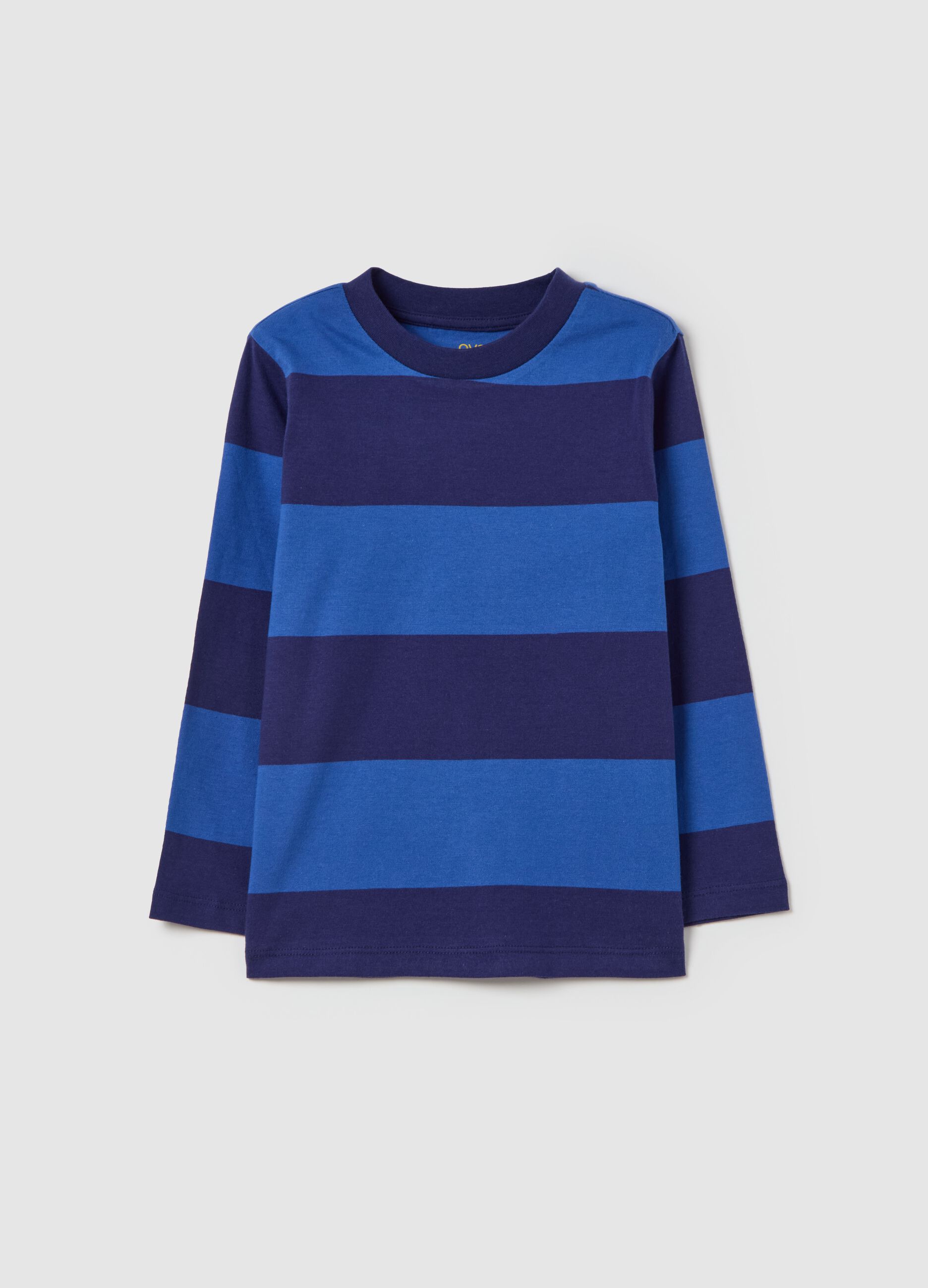 Long-sleeved T-shirt with stripes