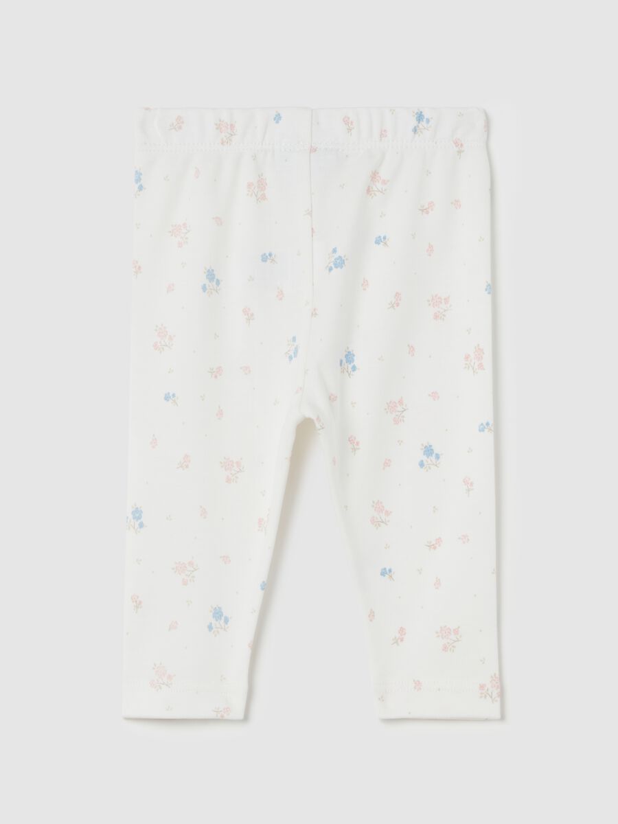 Floral leggings in organic cotton_1