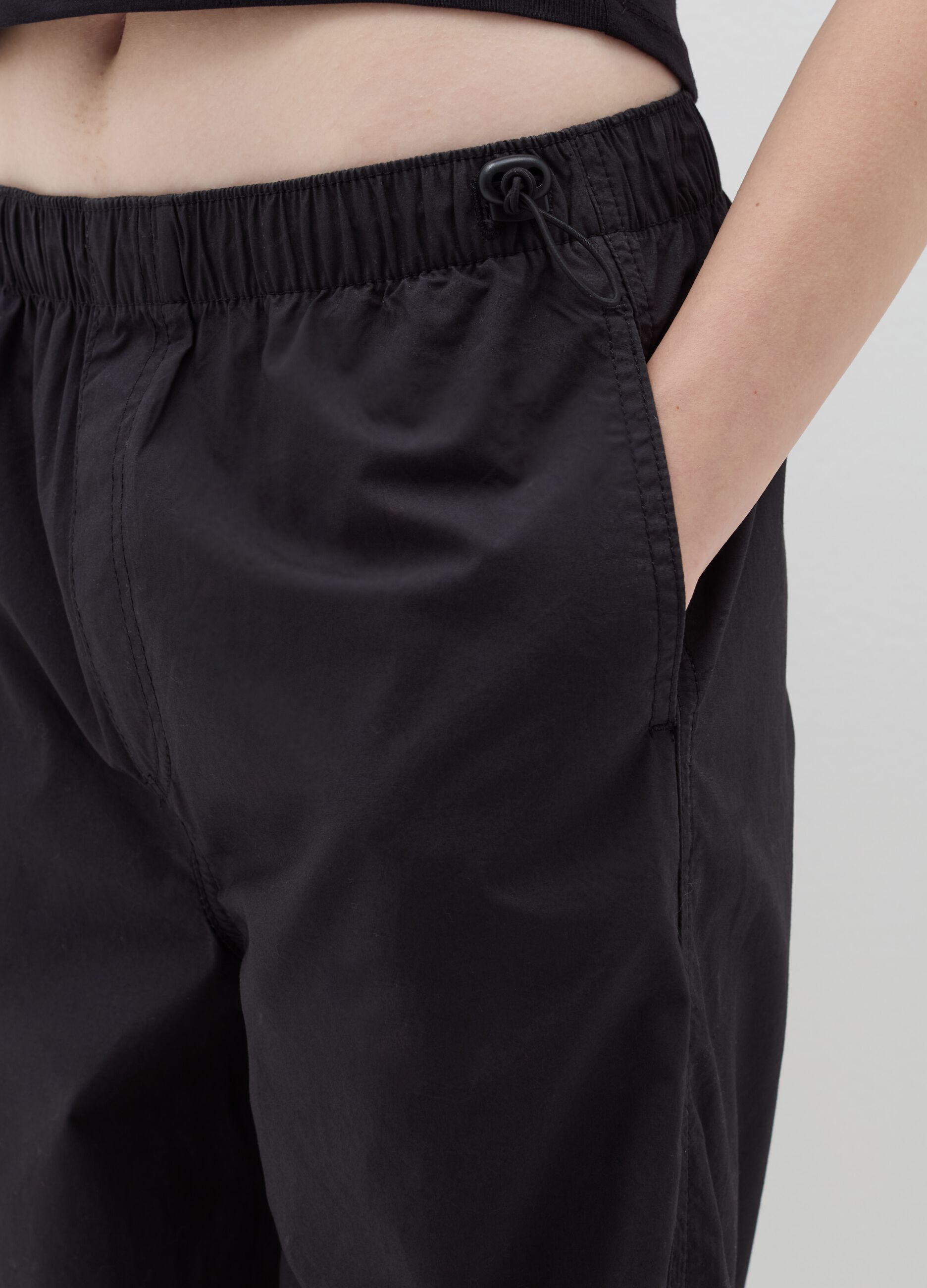 Cotton parachute trousers