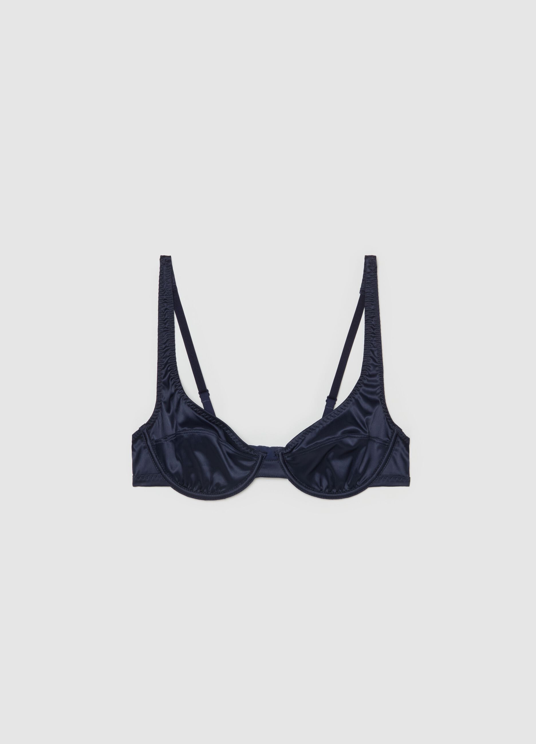 Silvy satin-effect bra with underwiring