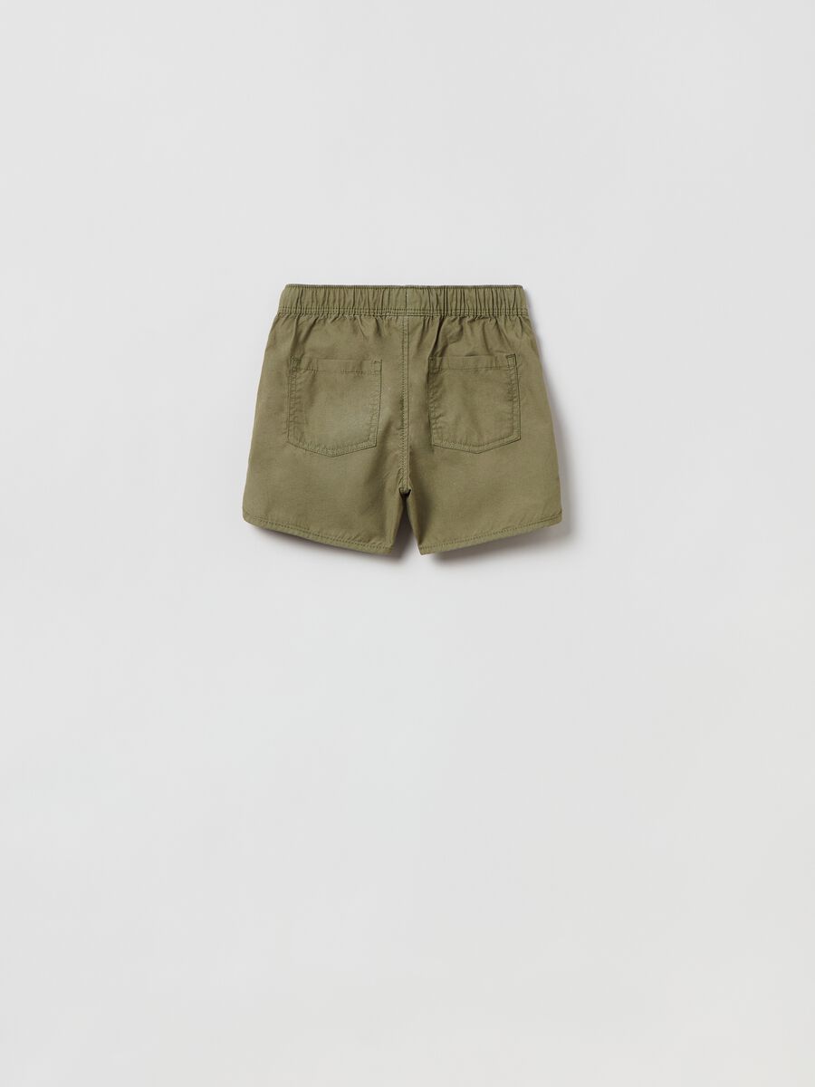 Shorts in popeline con coulisse_1