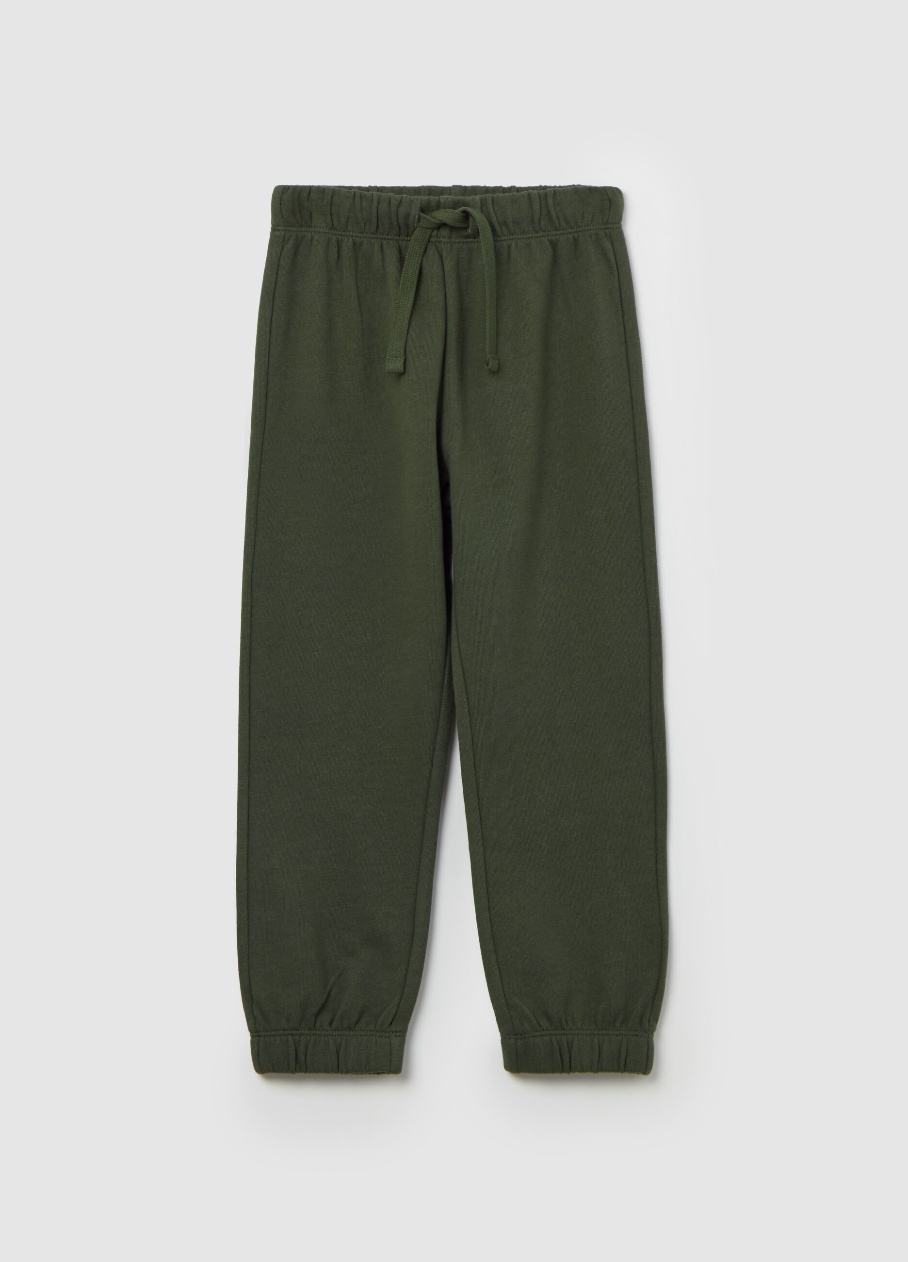 Fleece joggers with drawstring