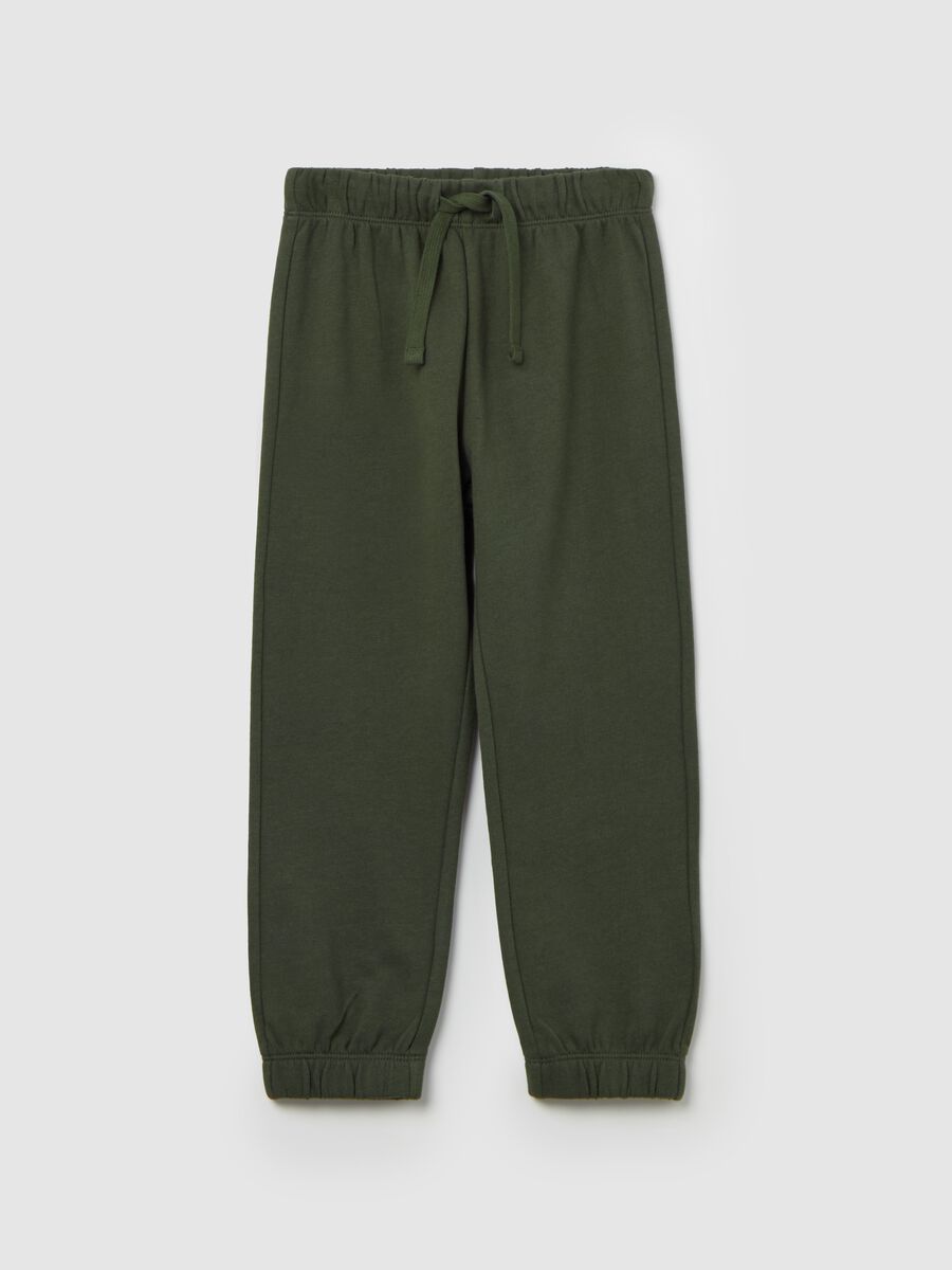 Fleece joggers with drawstring_0