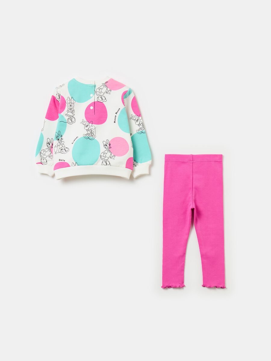 Jogging set in felpa stampa Minnie e Paperina_1