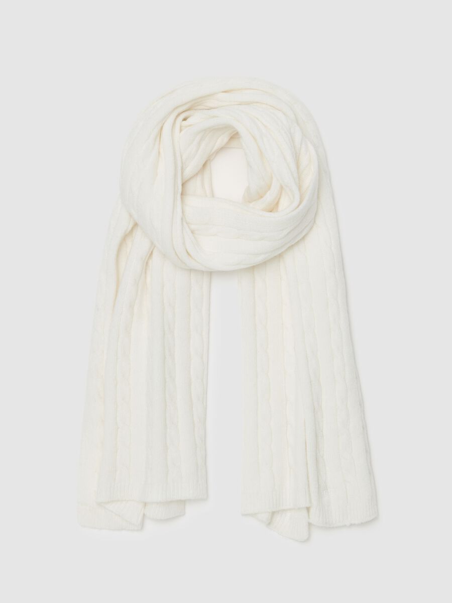 Ribbed knit scarf_0