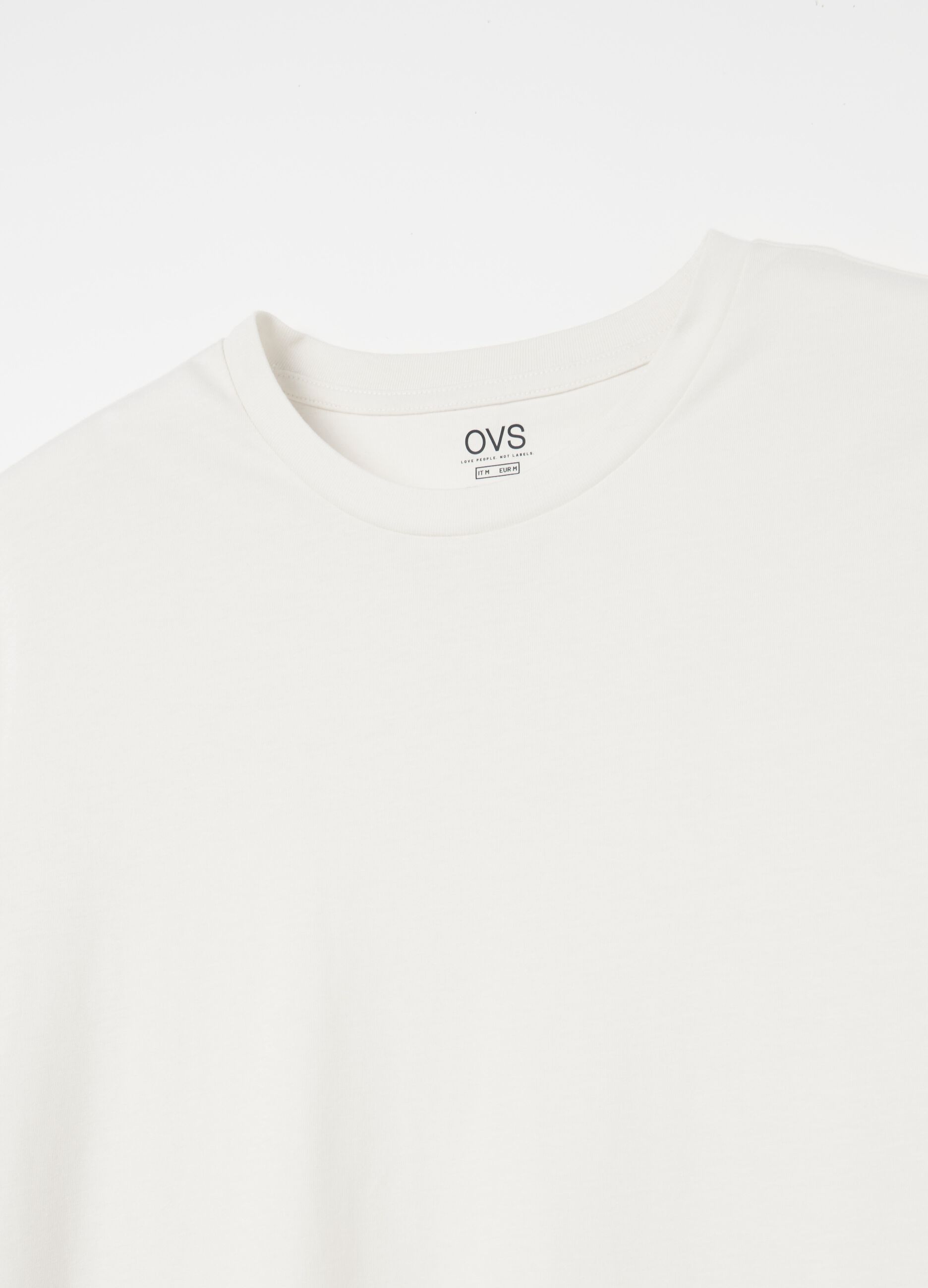 Cotton T-shirt with round neck