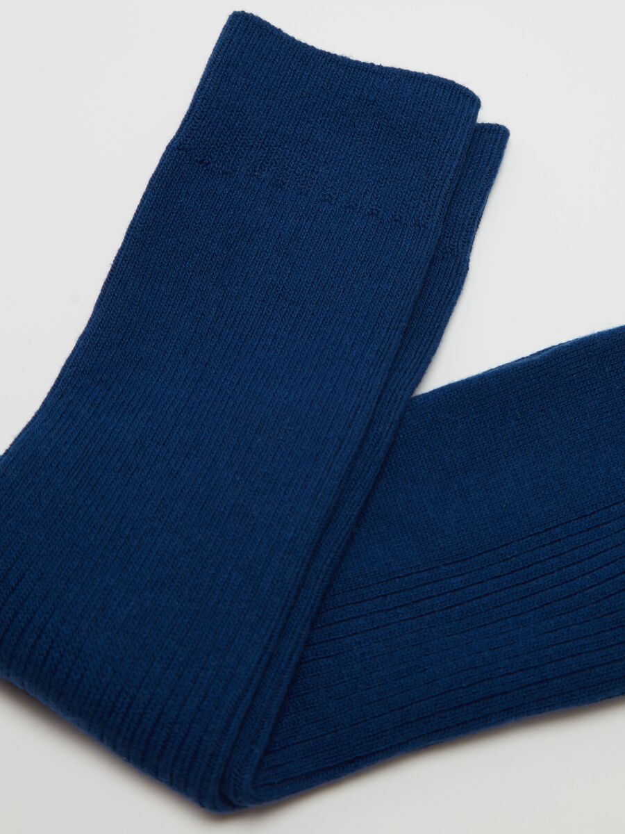 Stretch midi socks with ribbing_1